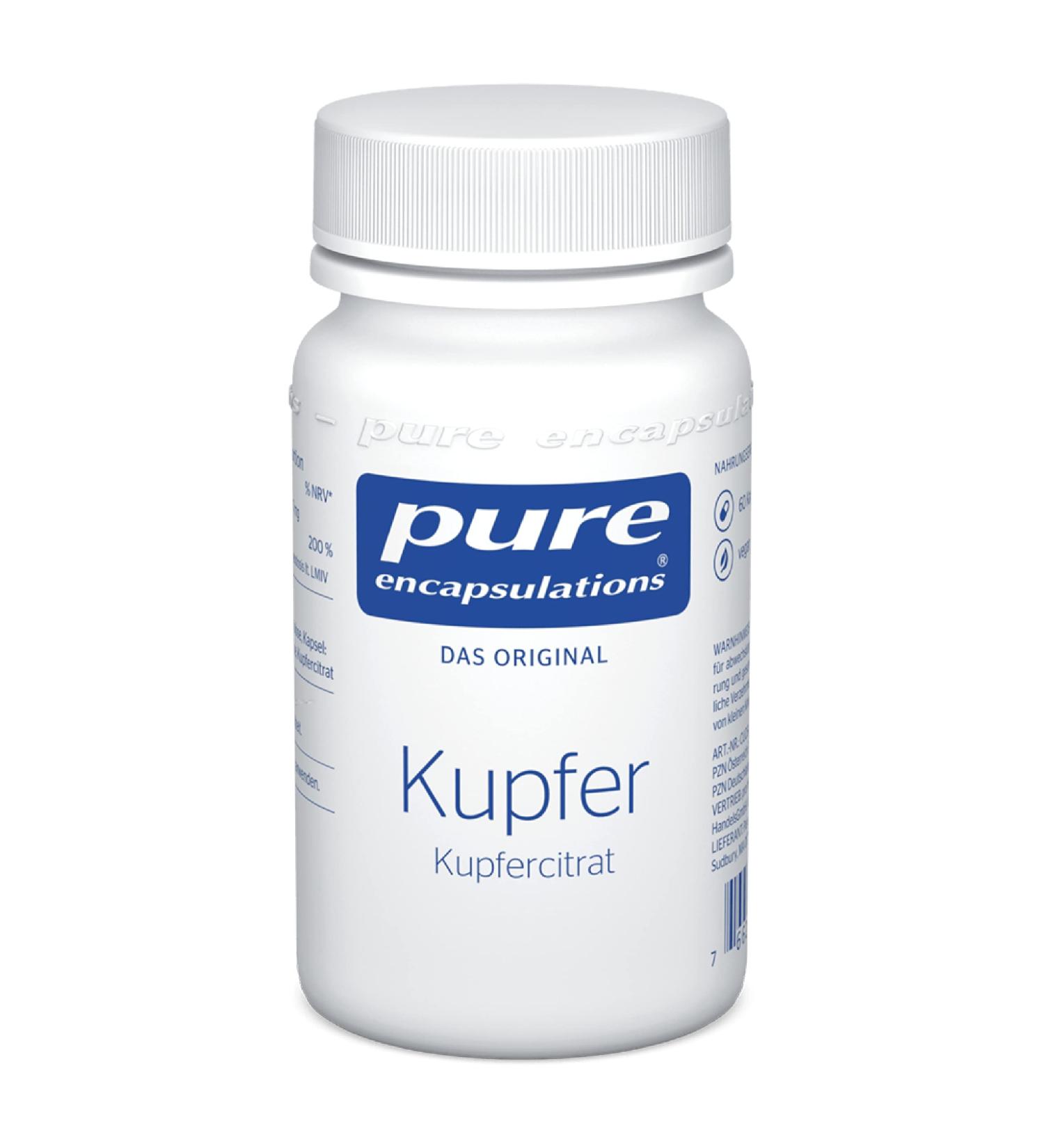 Pure Encapsulations Copper Citrate - 60 Vegan Capsules | Trace Element Copper Supplement for Optimal Health - Buy Online on GoSupps.com