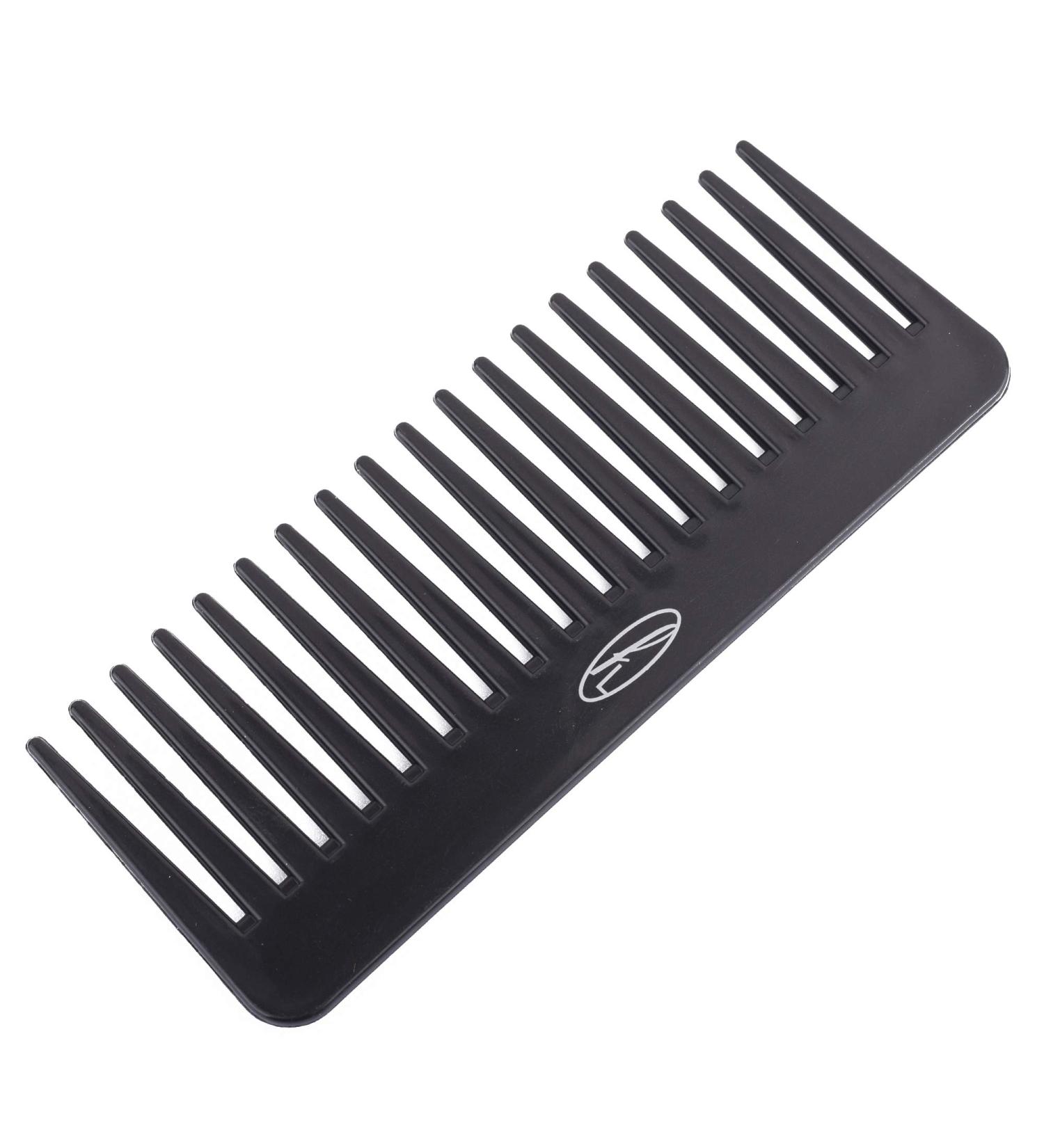 Fine Lines Wide Tooth Comb for Curly Hair - Afro Black Detangler for Wet & Dry Hair - Men & Women - Silky Smooth, Frizz-Free Hair - Buy Online on GoSupps.com