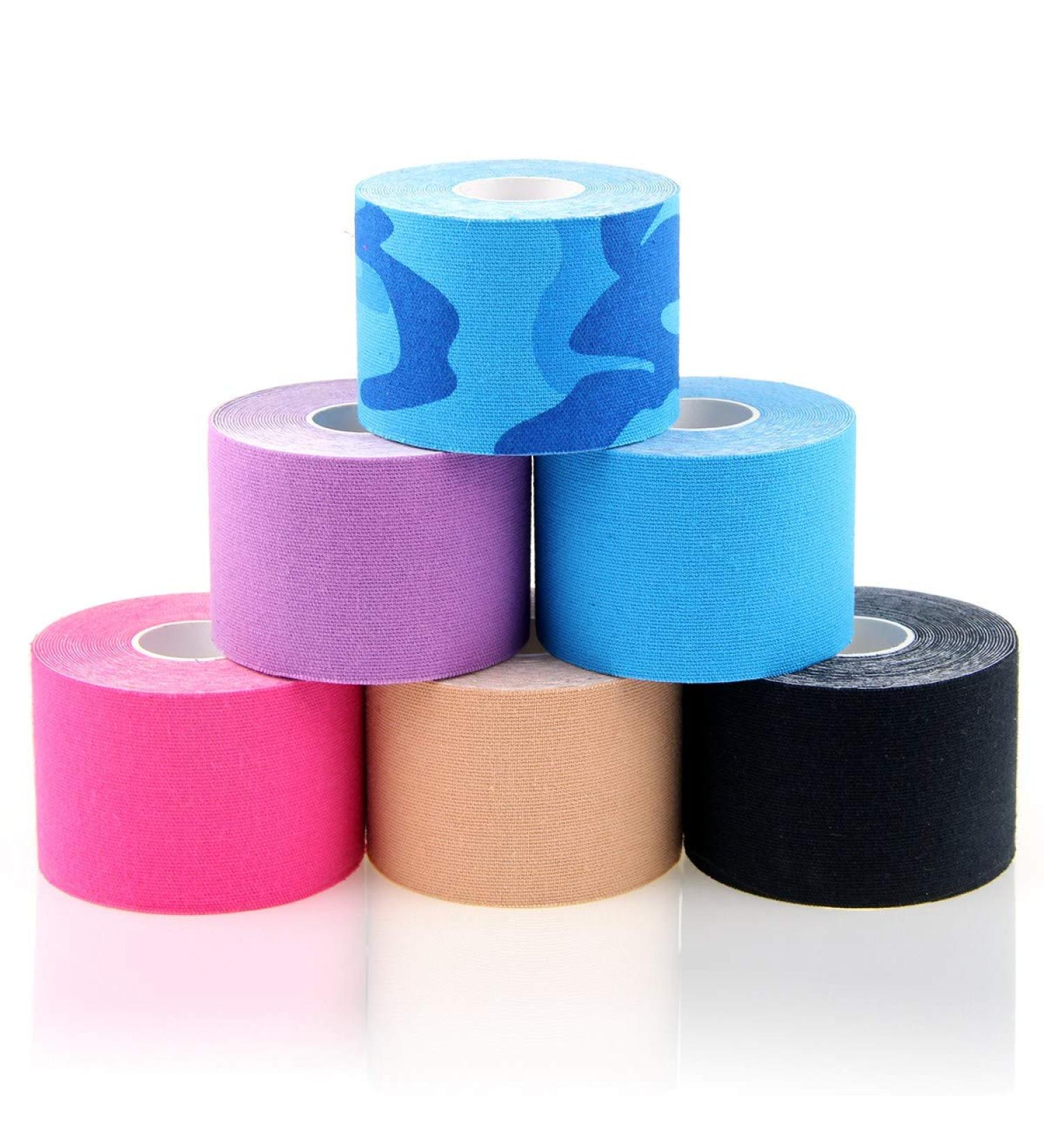 AUPCON Elastic Kinesiology Tape for Sports Recovery and Support - Hypoallergenic Cotton Tape for Knee, Shoulder, Ankle, Elbow, and More - Buy Online on GoSupps.com