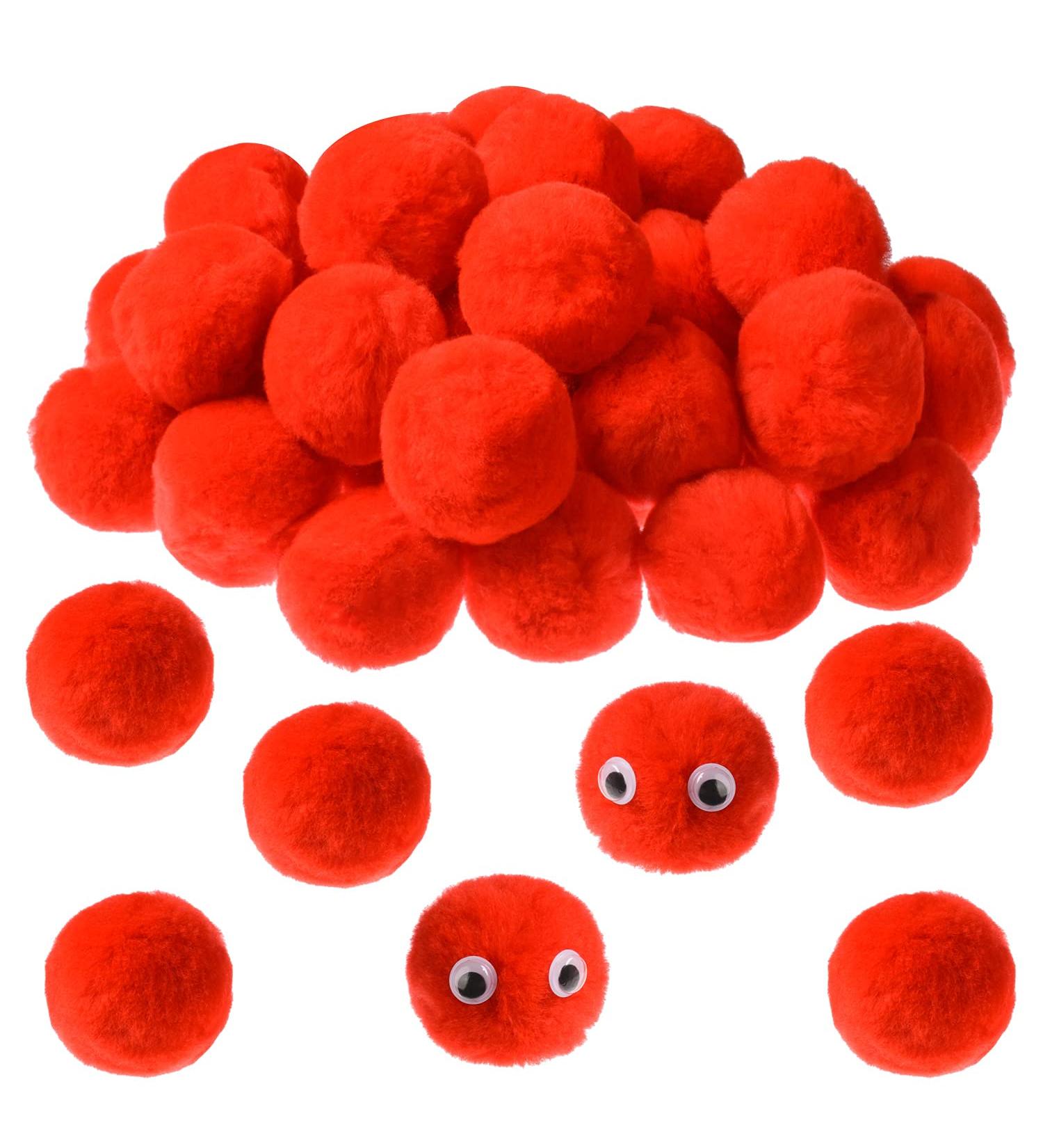 36 Pieces 2 Inch Red Pom Poms for DIY Crafts and Valentine's Day Decorations - Buy Online on GoSupps.com