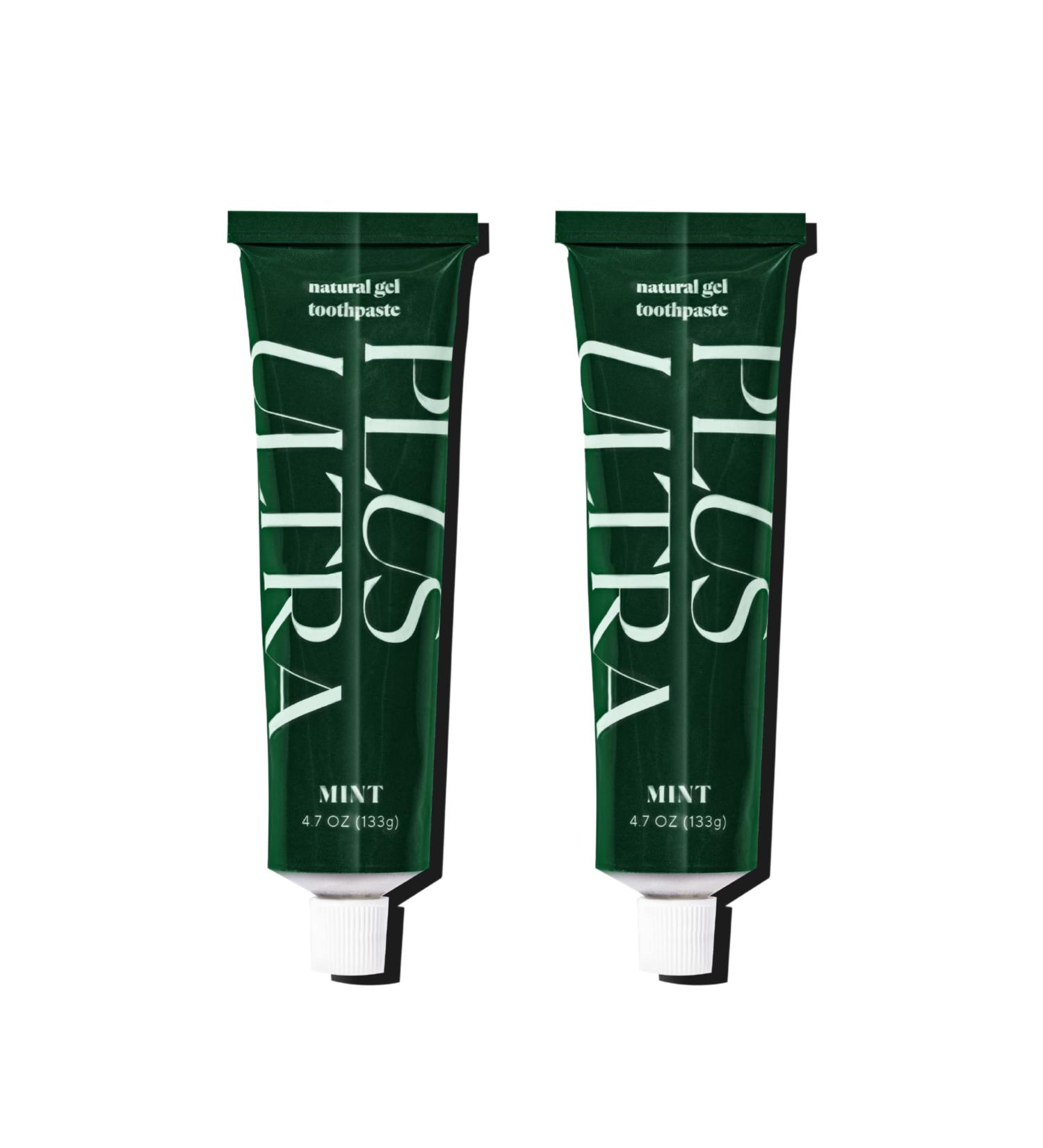 Plus Ultra Organic Fluoride-Free Gel Toothpaste in Aluminum Tube | Eco-Friendly, SLS Free | Made with Aloe, Peppermint, Bamboo Extract | for Sensitivity & Whitening | Made in USA, 4.7oz (Pack of 2) 2 Pack - Buy Online on GoSupps.com