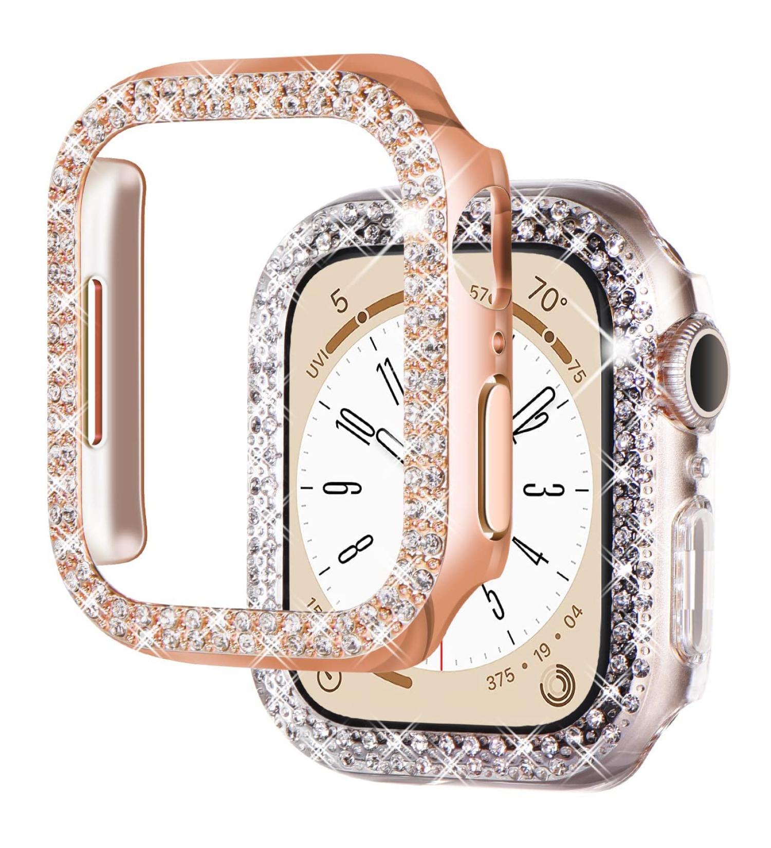NewWays 2-Pack Bling Apple Watch Cases 40mm SE 2022 Series 6 5 4 - Rose Gold/Clear - Buy Online on GoSupps.com