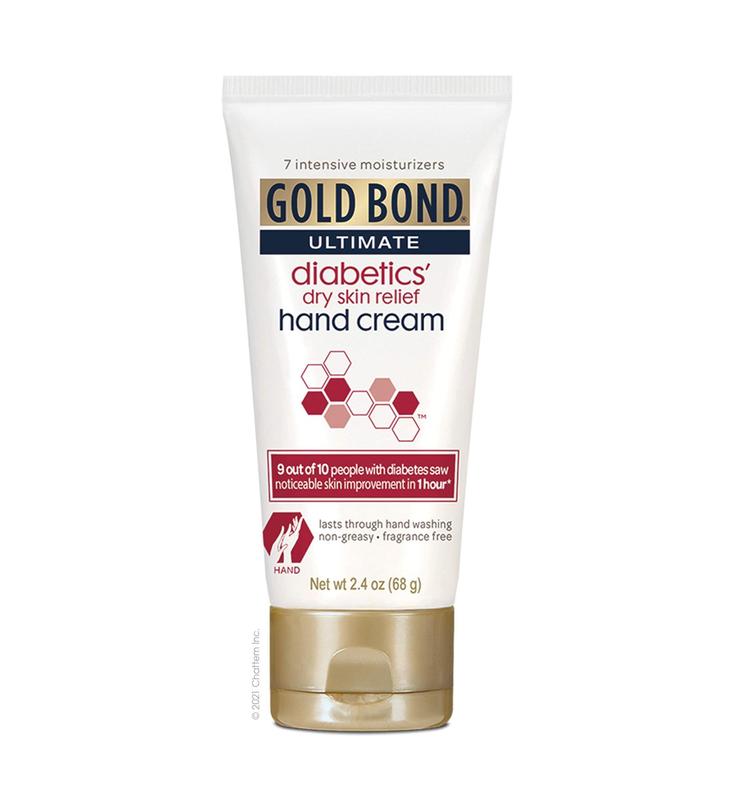 Gold Bond Ultimate Diabetics' Dry Skin Relief Hand Cream - 2.4 oz | Moisturizing for Diabetes Care - Buy Online on GoSupps.com