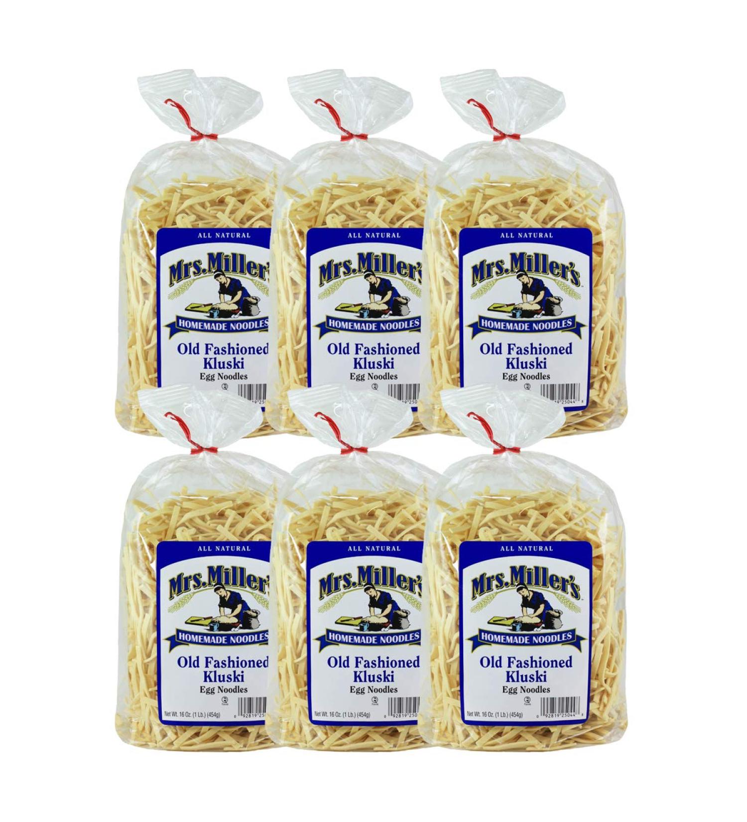 Mrs Millers Homemade Old Fashioned Kluski Egg Noodle, 16 Ounce - 6 per case. 1 Pound (Pack of 6)
