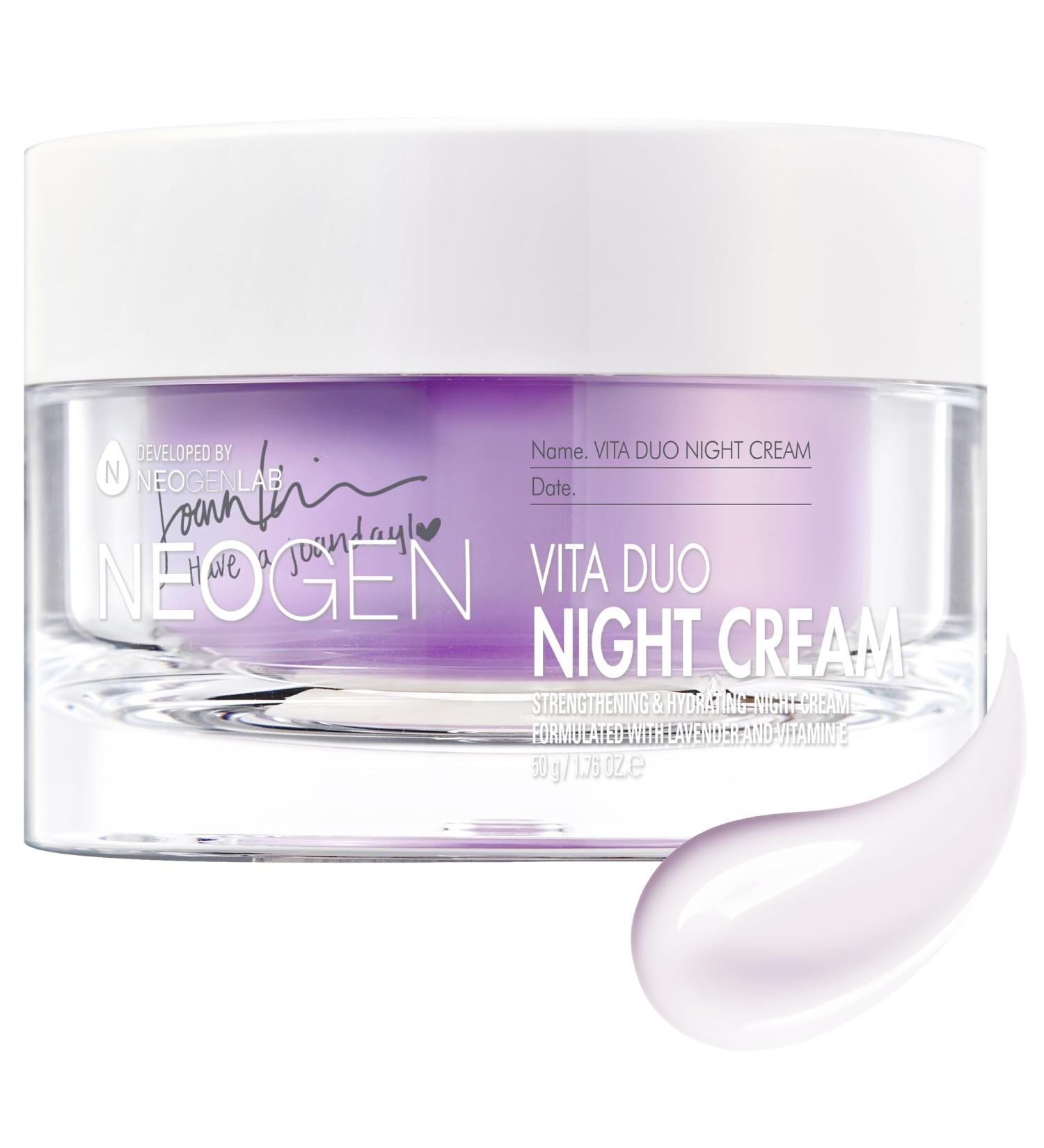 NEOGEN x JOAN KIM Vita Duo Night Cream - Hydrating & Cooling Night Cream with Vitamin E & Lavender | Korean Skin Care (50g) - International Shipping Available - Buy Online on GoSupps.com