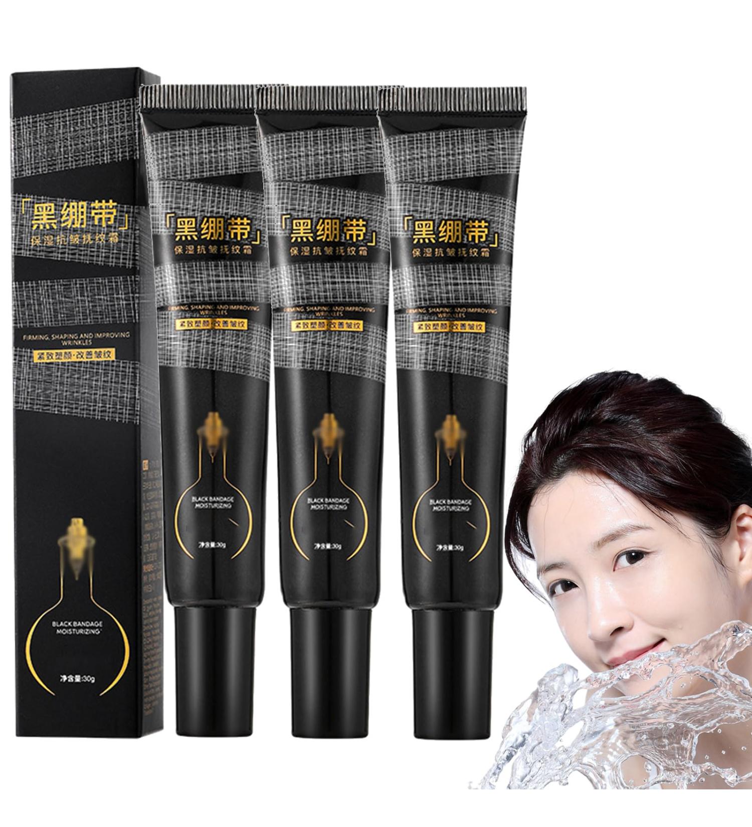 Anti-Wrinkle Firming Black Bandage Cream Black Bandage Hyaluronic Acid Active Peptide Anti-Wrinkle Cream Retinolcollagen Hyaluronic Acid Face Cream Black Bandage Anti-Wrinkle Face Essence (3PC) - Buy Online on GoSupps.com