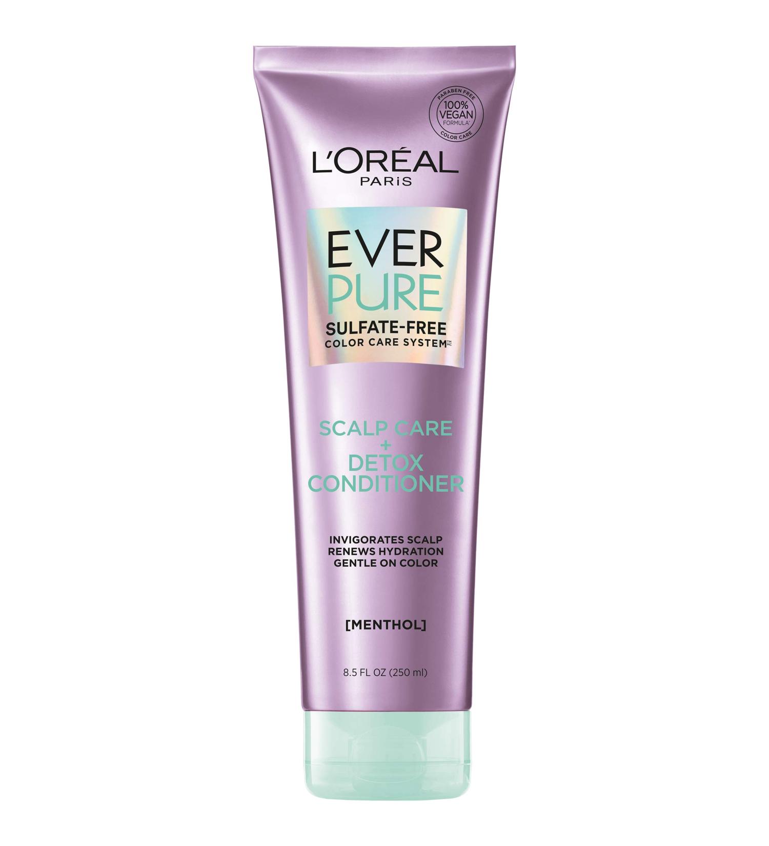 L'Oreal Paris EverPure Scalp Care Conditioner | Sulfate-Free for Color-Treated Hair | Invigorating Menthol & Neem Leaf - 8.5 oz - Buy Online on GoSupps.com