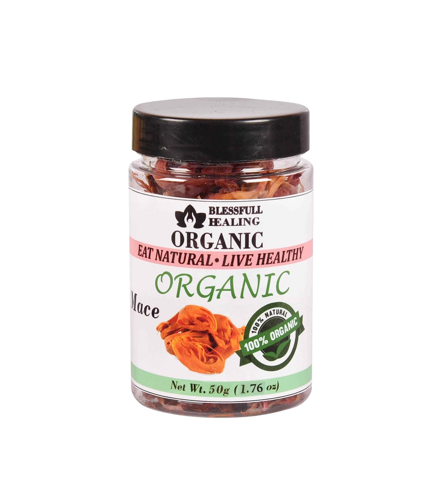 Blessfull Healing Organic Mace 50 Gram Airtight Container (Packing May Vary) 50 Gram 1.76 oz - Buy Online on GoSupps.com