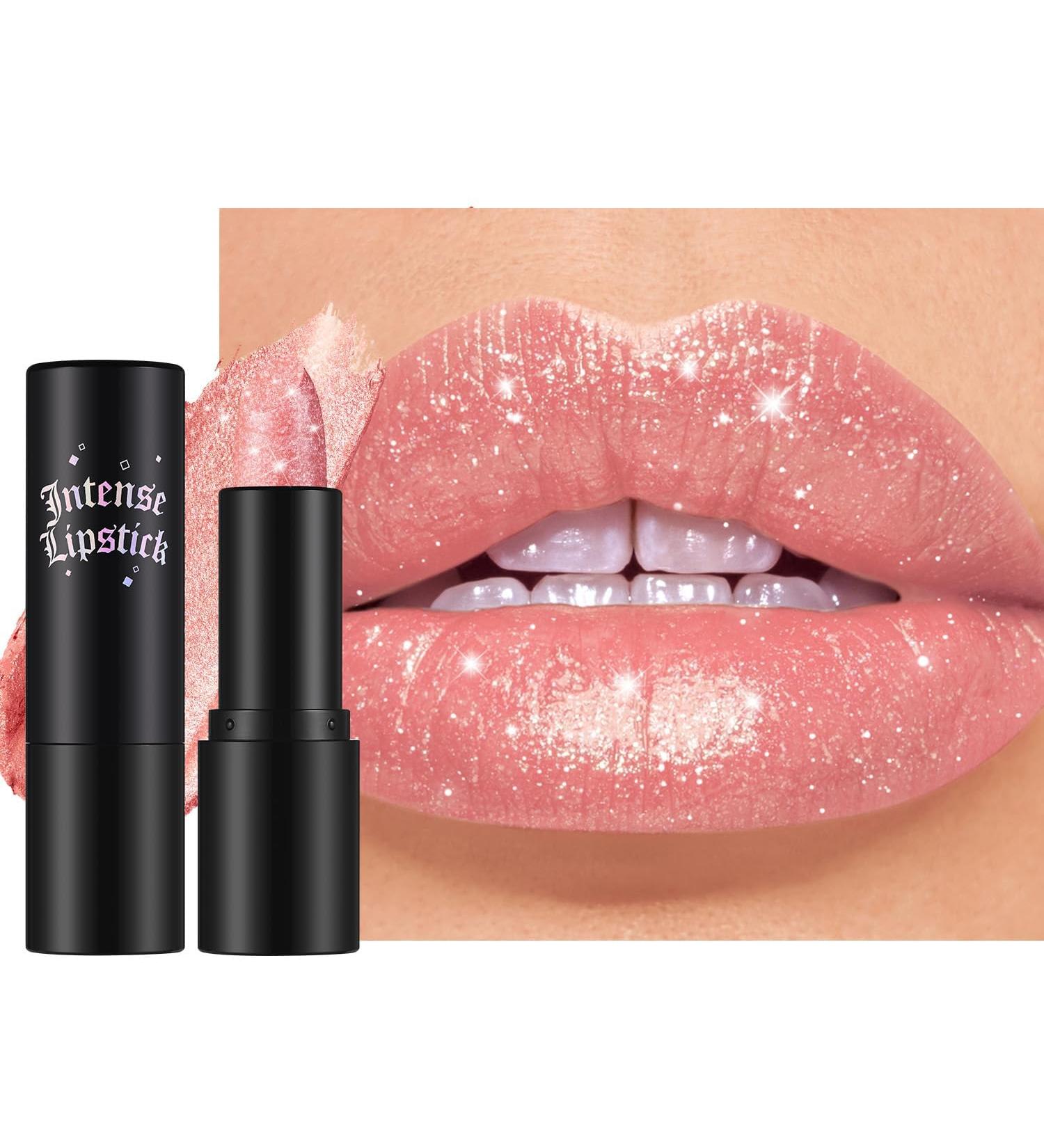  Vawolecy Sparkling Metallic Lip Gloss Gothic Diamond Lipstick with Intense Light Glittering Lip Gloss for Women and Girls - Buy Online on GoSupps.com