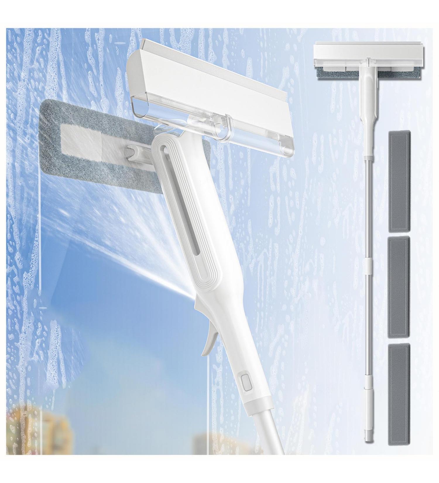 Spray Window Cleaning Kit with Sewage Collector and 3 Pads 4 in 1 Professional Window Cleaning Kit with Extension Pole Car Window Cleaner Tool for Indoor/Outdoor Windows Car Glass - Buy Online on GoSupps.com