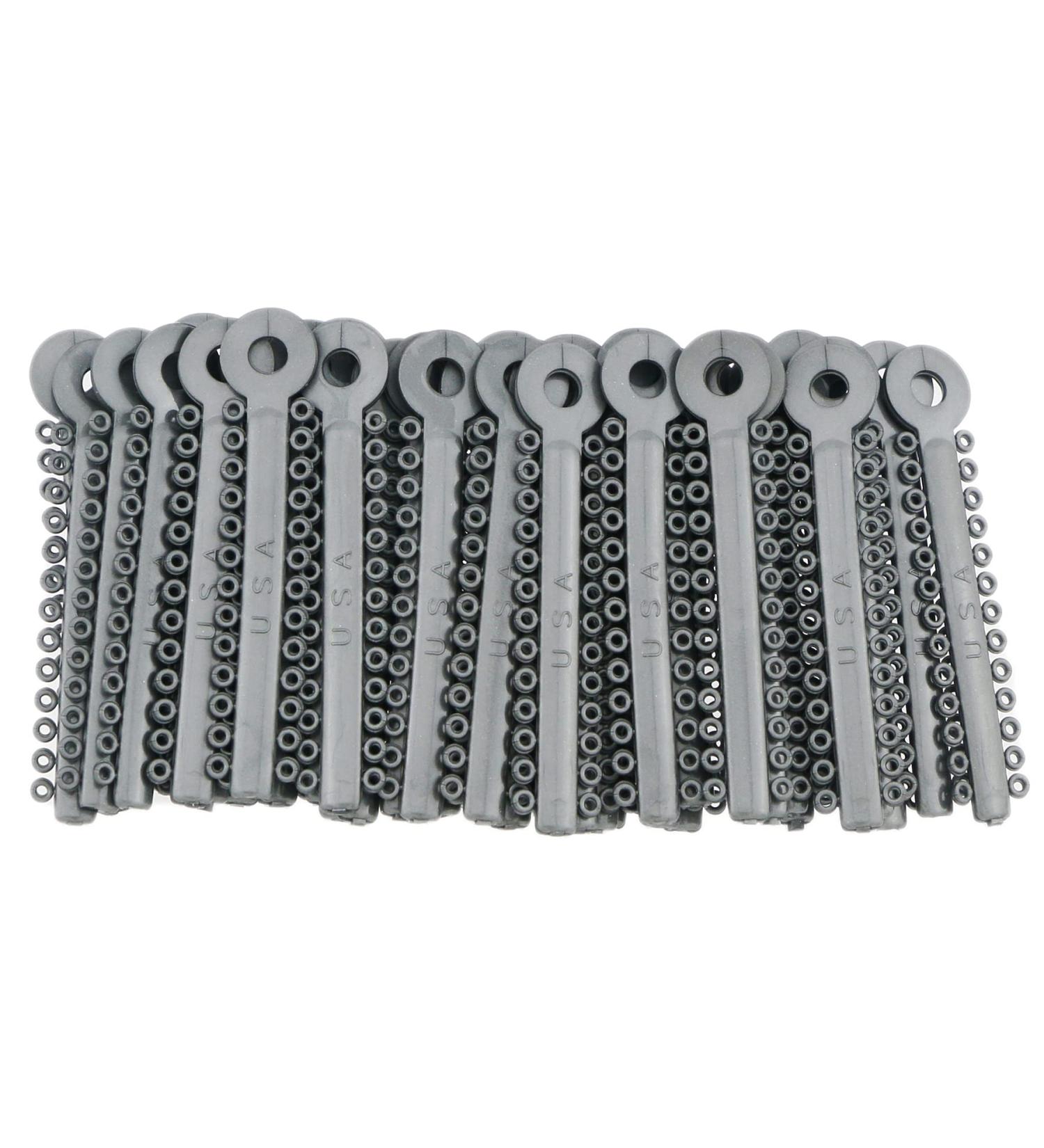 Dental Orthodontic Ligature Ties Elastic Rubber Bands (1040-Silver Grey-8)