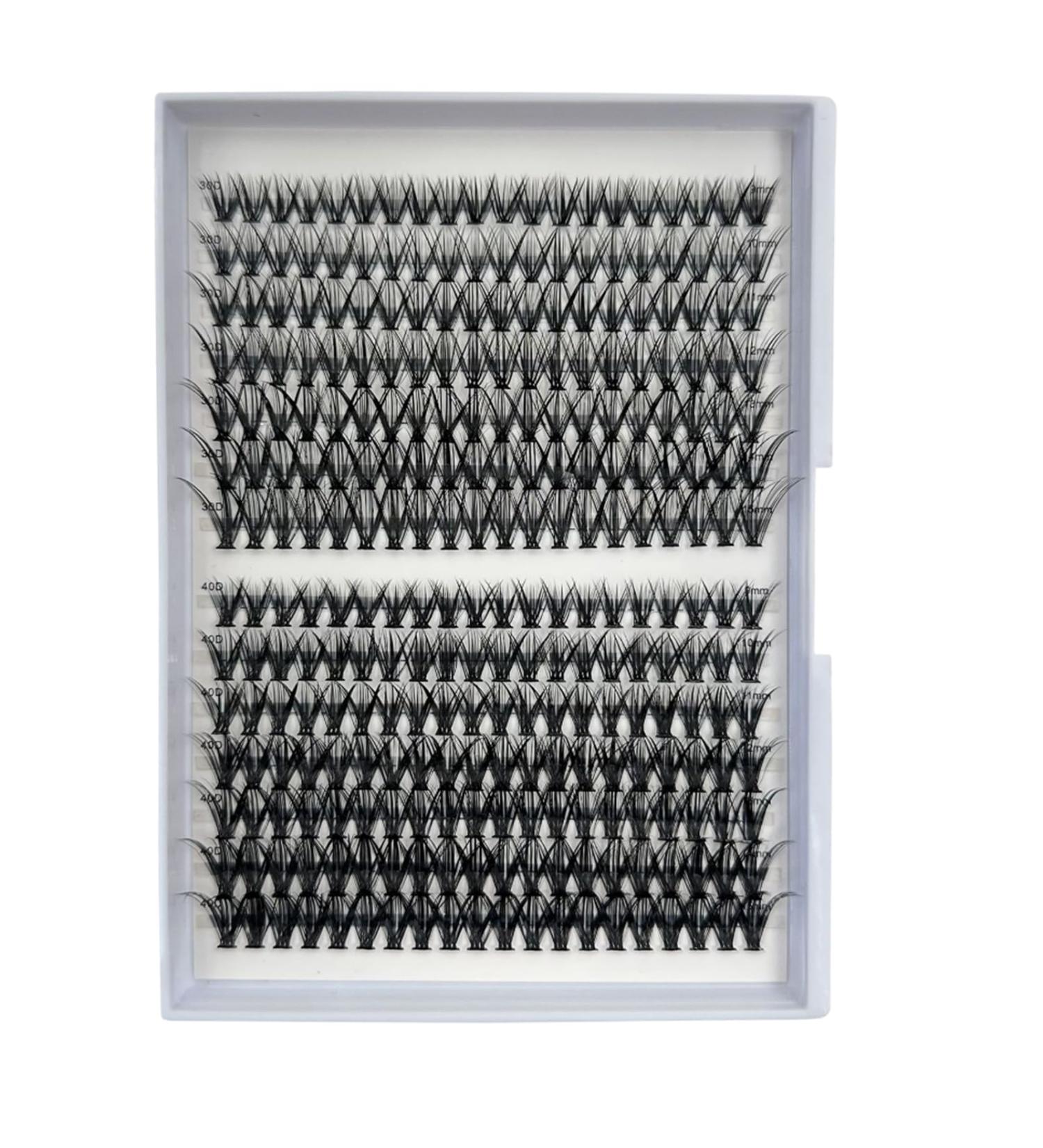 280PCS D Curl Eyelash Extension Kit - Natural Reusable Lash Clusters 9-15MM Mix for DIY at Home | 30D & 40D Options - Buy Online on GoSupps.com