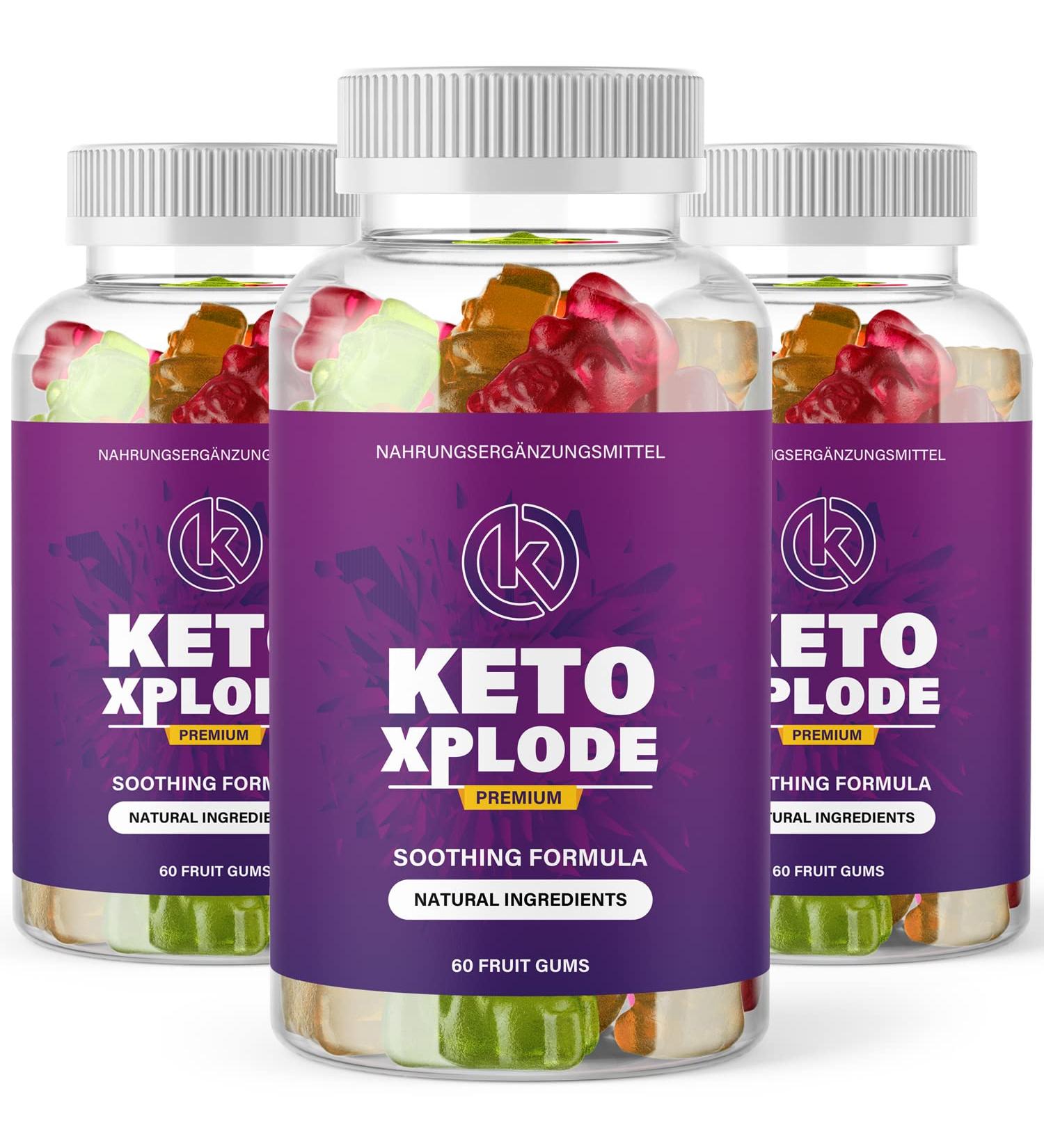 Ketoxplode Gummi Bears - Original Fruit Gummies with Herbal Flavor | 60 Gummies (3x) - Shop Internationally - Buy Online on GoSupps.com