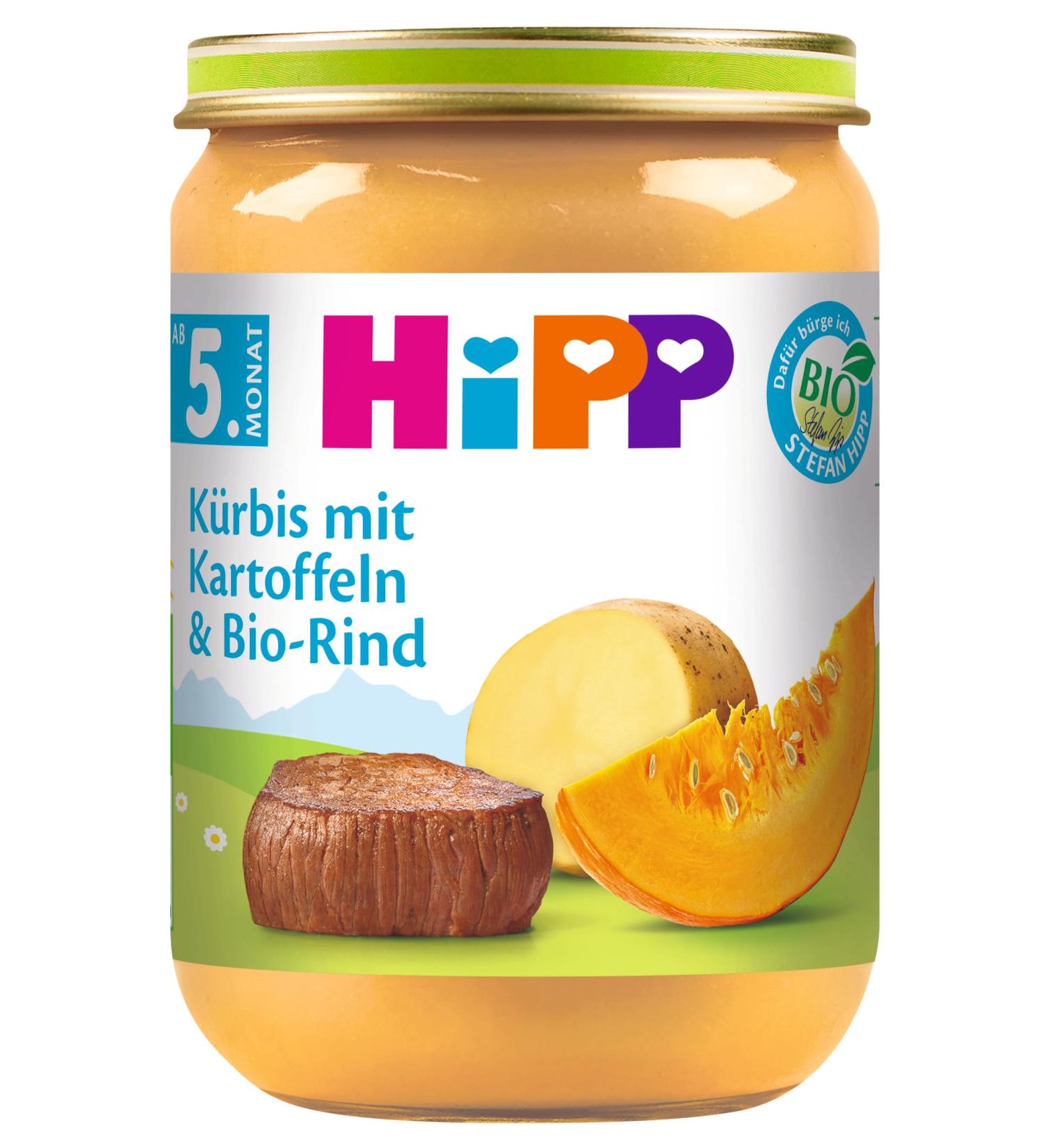 HiPP Pumpkin with Potatoes and Organic Beef 6-pack (6 x 190 g) H 6270 Carton/Pumpkin/Beef 190g 190 g (6-pack) Single