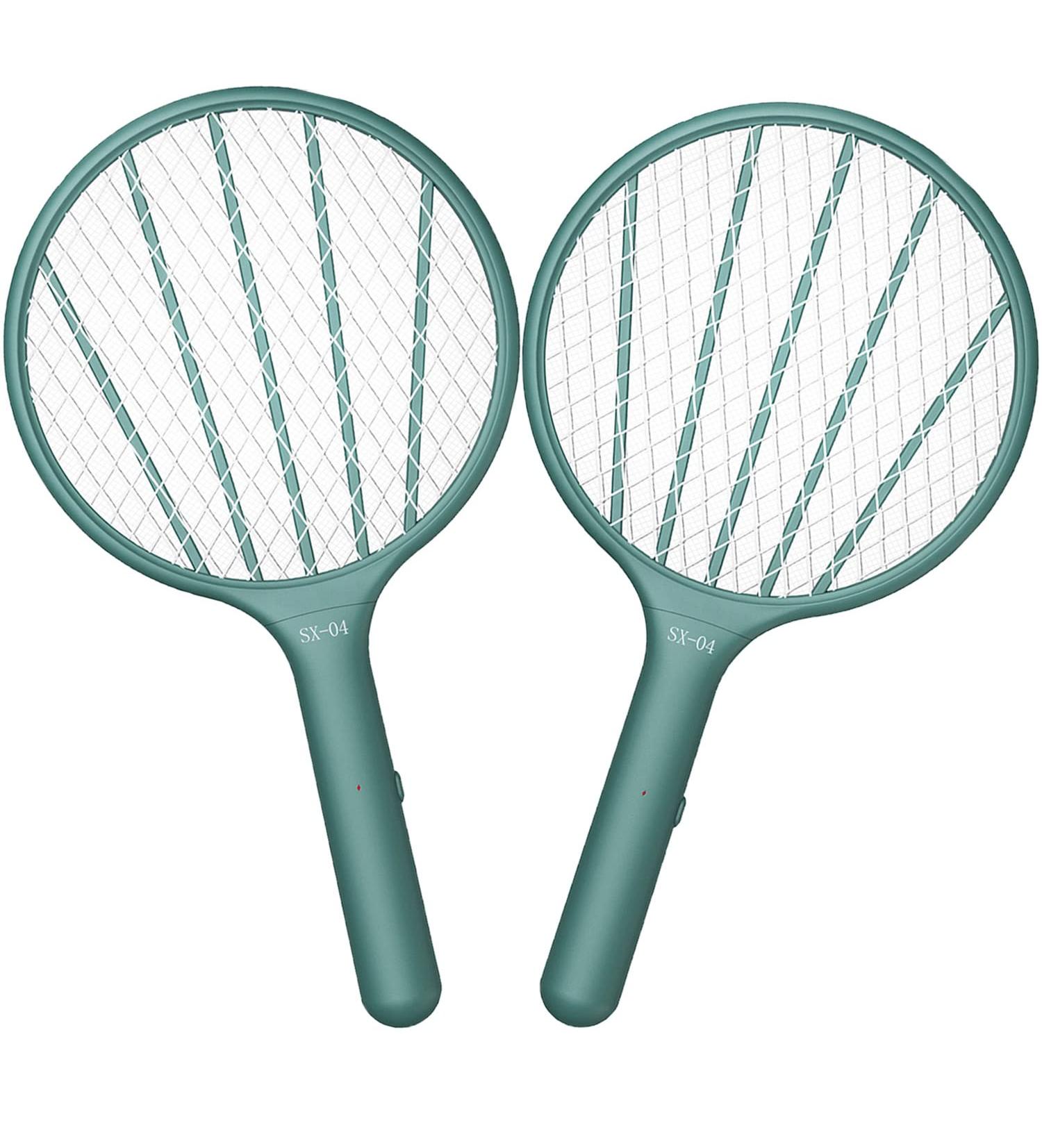 Bug Zapper Racket - Electric Fly Swatter for Indoor & Outdoor Mosquito Killer (2 Green) - Buy Online on GoSupps.com