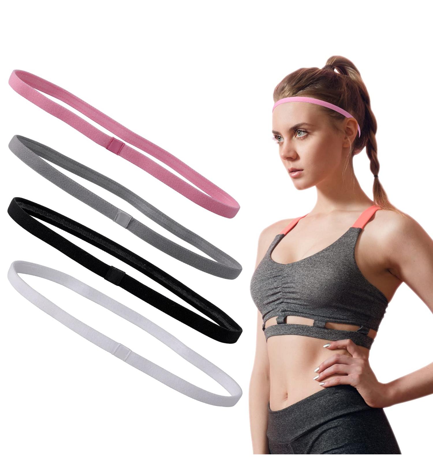 Shop Aster Thick Anti-Slip Elastic Sports Headbands - Yoga Hair Bands in Black White Pink & Gray | Perfect for Exercise & Welding - Buy Online on GoSupps.com