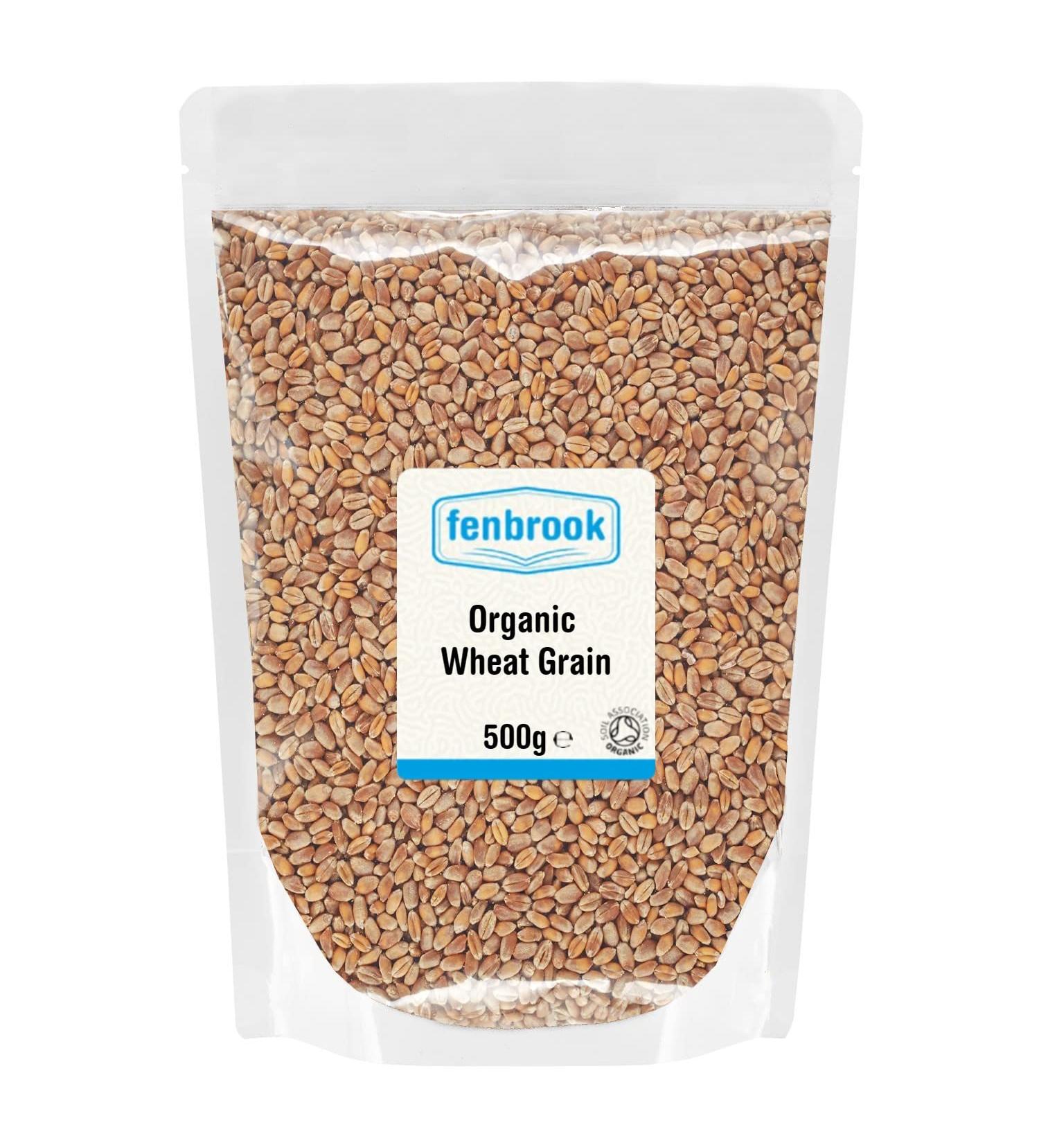 500g Organic Wheat Grain | Certified by Fenbrook Organic - Buy Online on GoSupps.com