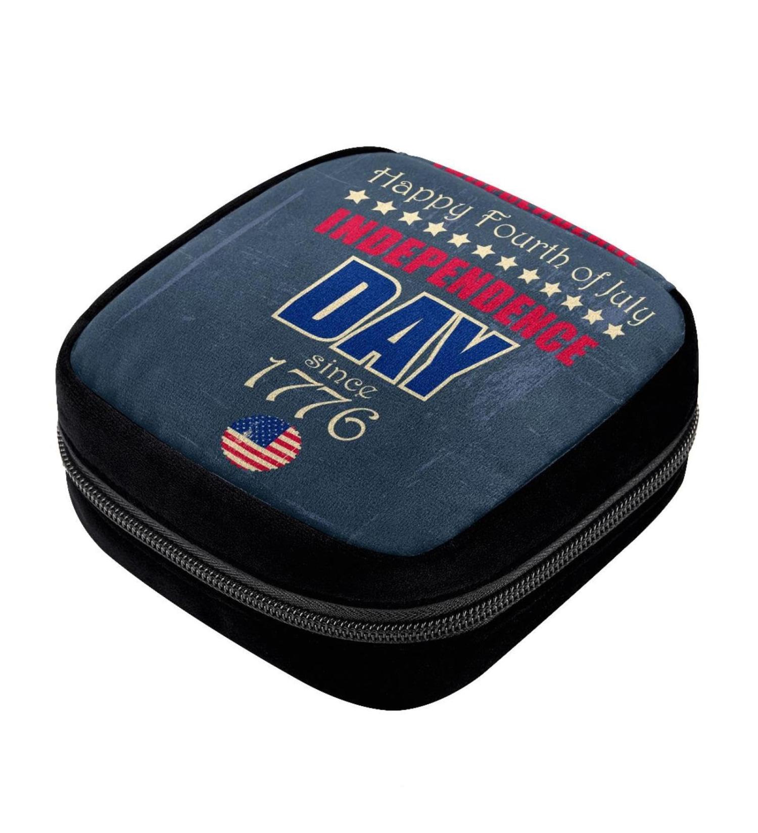 GIAPB Period Bag - Sanitary Napkin Storage & Makeup Pouch | Independence Day Picture Color3066 - Buy Online on GoSupps.com