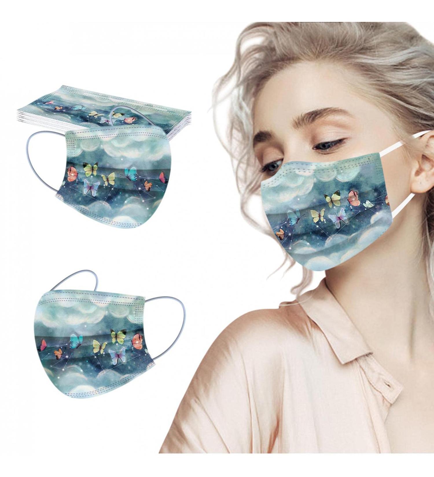 3 Ply Disposable_Face_Mask with Halloween Cute Pattern Design Comfortable Covers Suitable For Adults Outdoor Use Protection - Buy Online on GoSupps.com