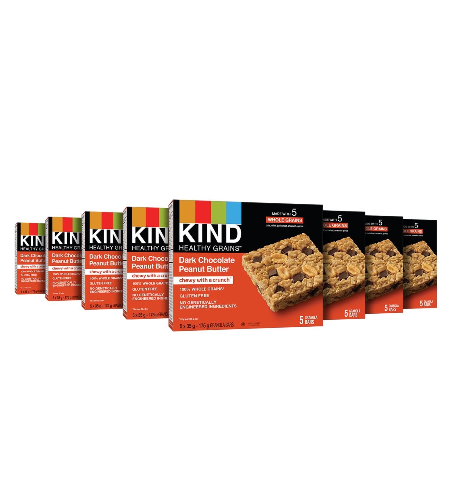 KIND Healthy Grains Bars Peanut Butter Dark Chocolate Gluten Free 40 Count - Buy Online on GoSupps.com