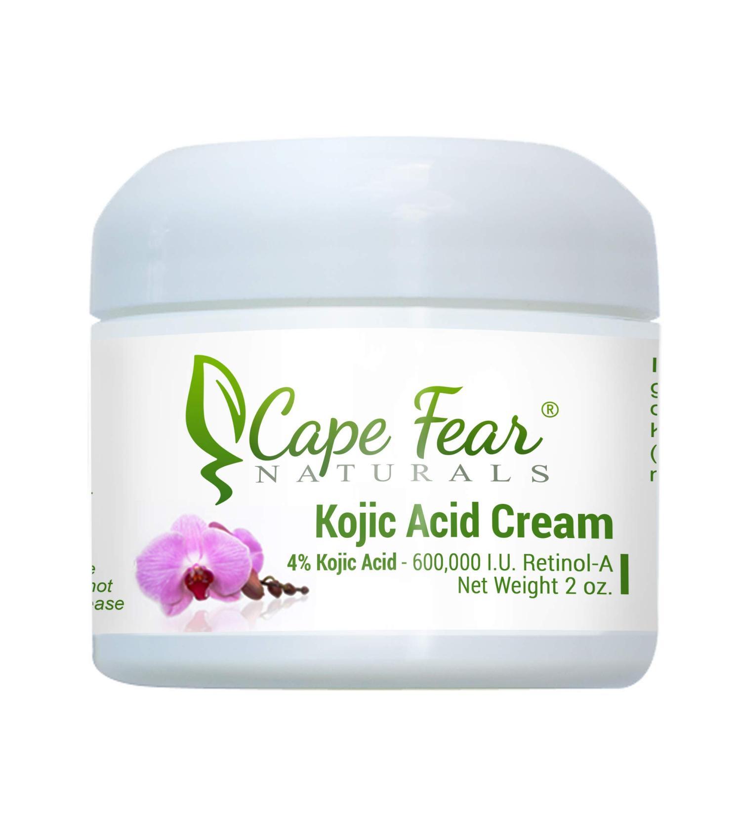 Kojic Acid Cream - Natural Skin Lightener for Even Tones | 4% Kojic Acid - 2oz Jar - Fast International Shipping - Buy Online on GoSupps.com