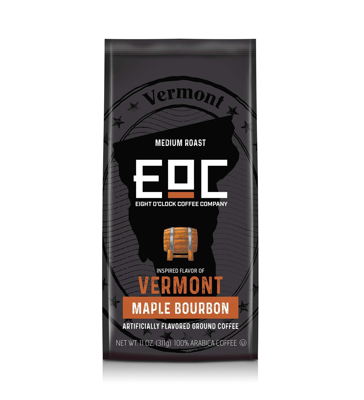 Eight O'Clock Vermont Maple Bourbon Ground Coffee - 11 Ounce (100% Arabica, Kosher Certified) - Buy Online on GoSupps.com