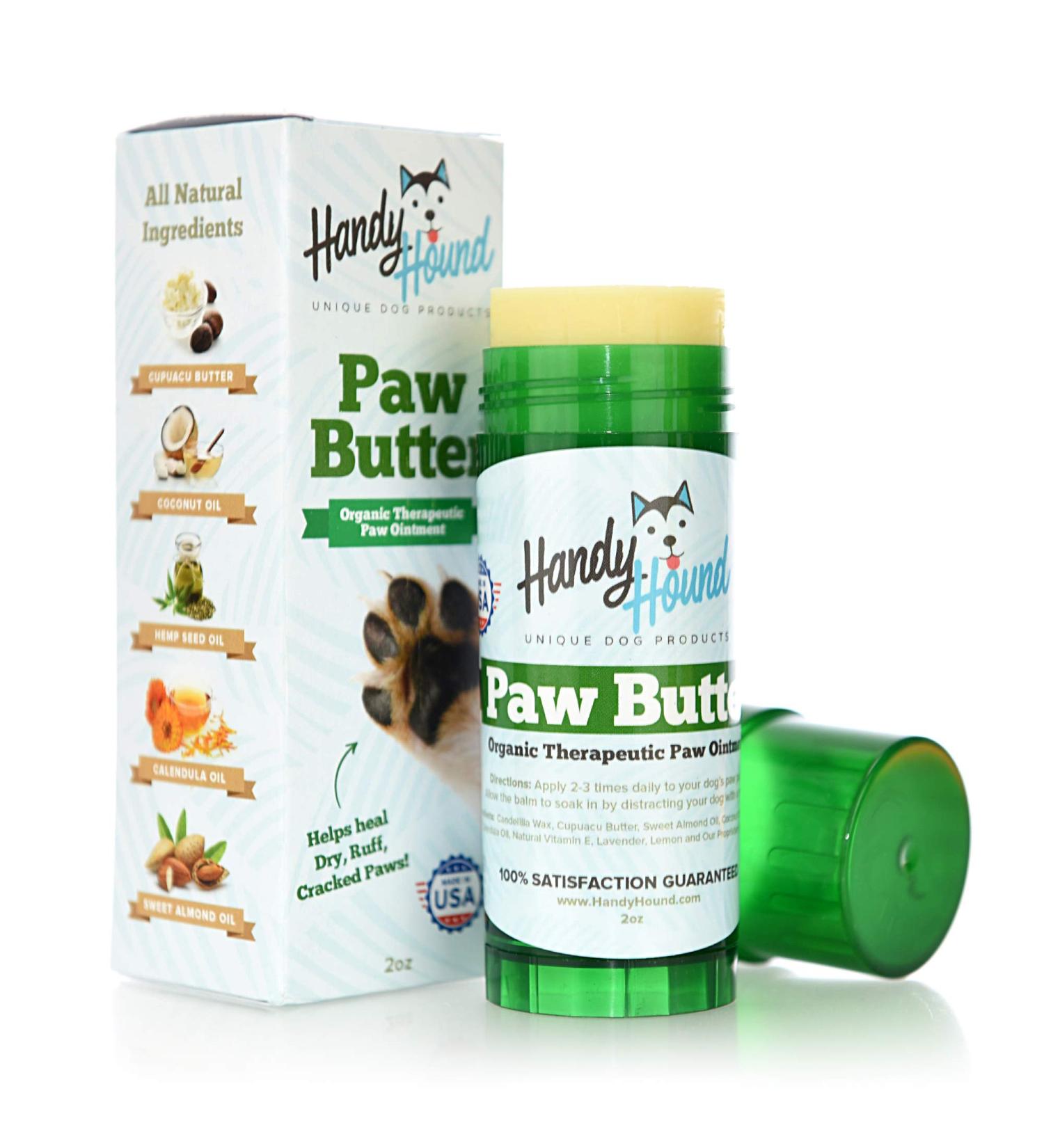 Handy Hound Paw Butter - Organic Dog Balm for Paws and Nose | Made in USA - Soothing Moisturizer for Dry Skin | 2 OZ - Buy Online on GoSupps.com