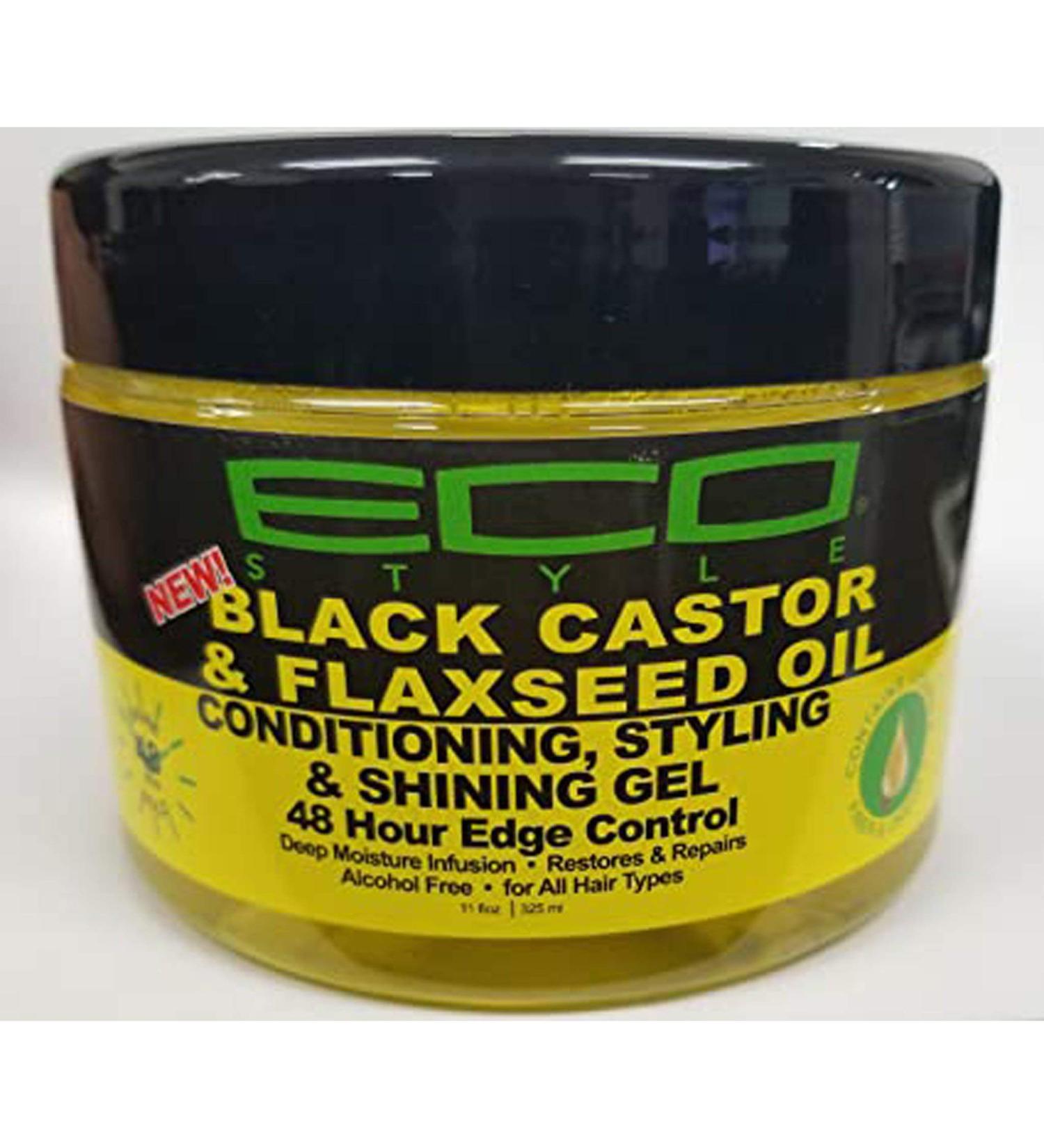 Ecoco Eco Style Black Castor Oil & Flaxseed Oil 48 Hour Edge Control 11 Ounce