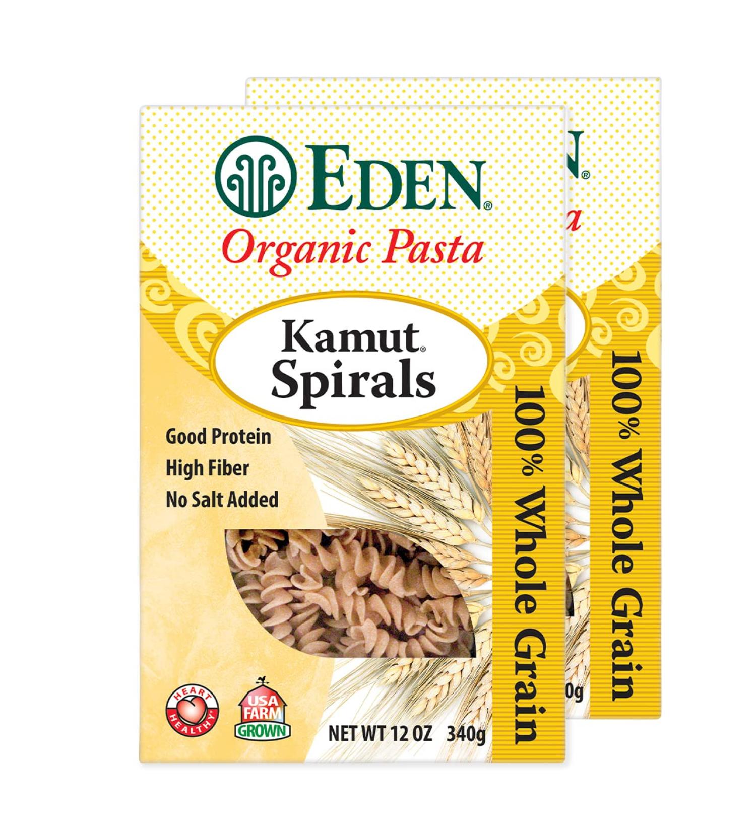 Eden Organic Kamut Spirals 100% Whole Grain Pasta 12 oz - 2 Pack - Buy Online on GoSupps.com