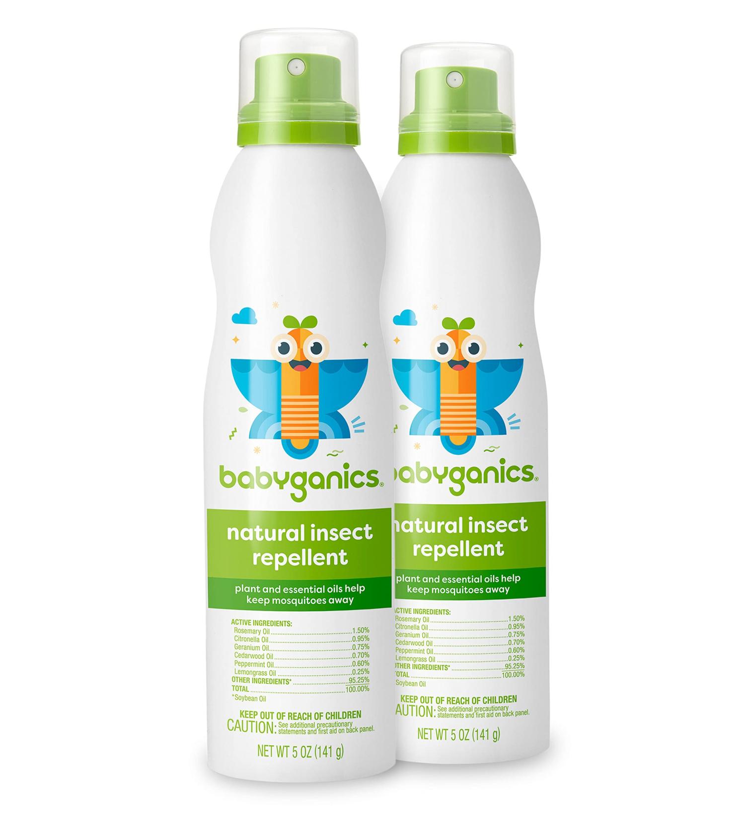 Babyganics Kids Continuous Insect Spray 5oz 2 Pack - Natural Bug Repellent for Children - Buy Online on GoSupps.com
