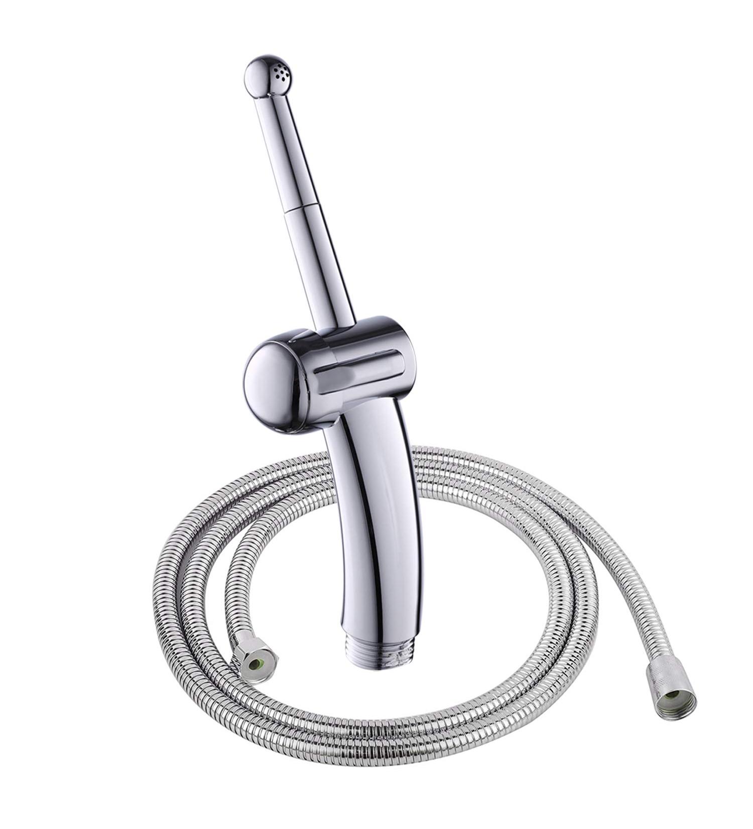 Hand Bidet Sprayer with 59 Inch Hose - Perfect for Personal Hygiene Diaper Cleaning & Pet Care - Silver Finish - Buy Online on GoSupps.com