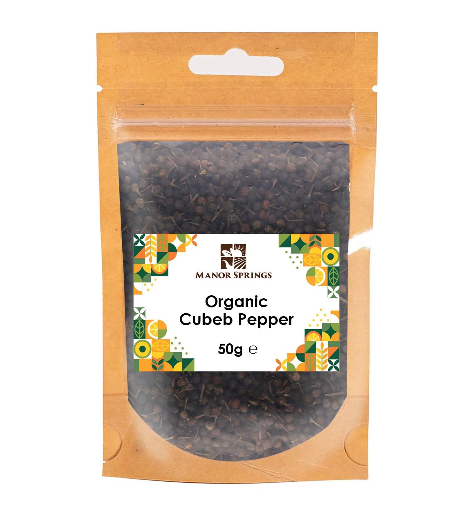 Manor Springs Organic Cubeb Pepper Whole 50g - Premium Quality - Buy Online on GoSupps.com