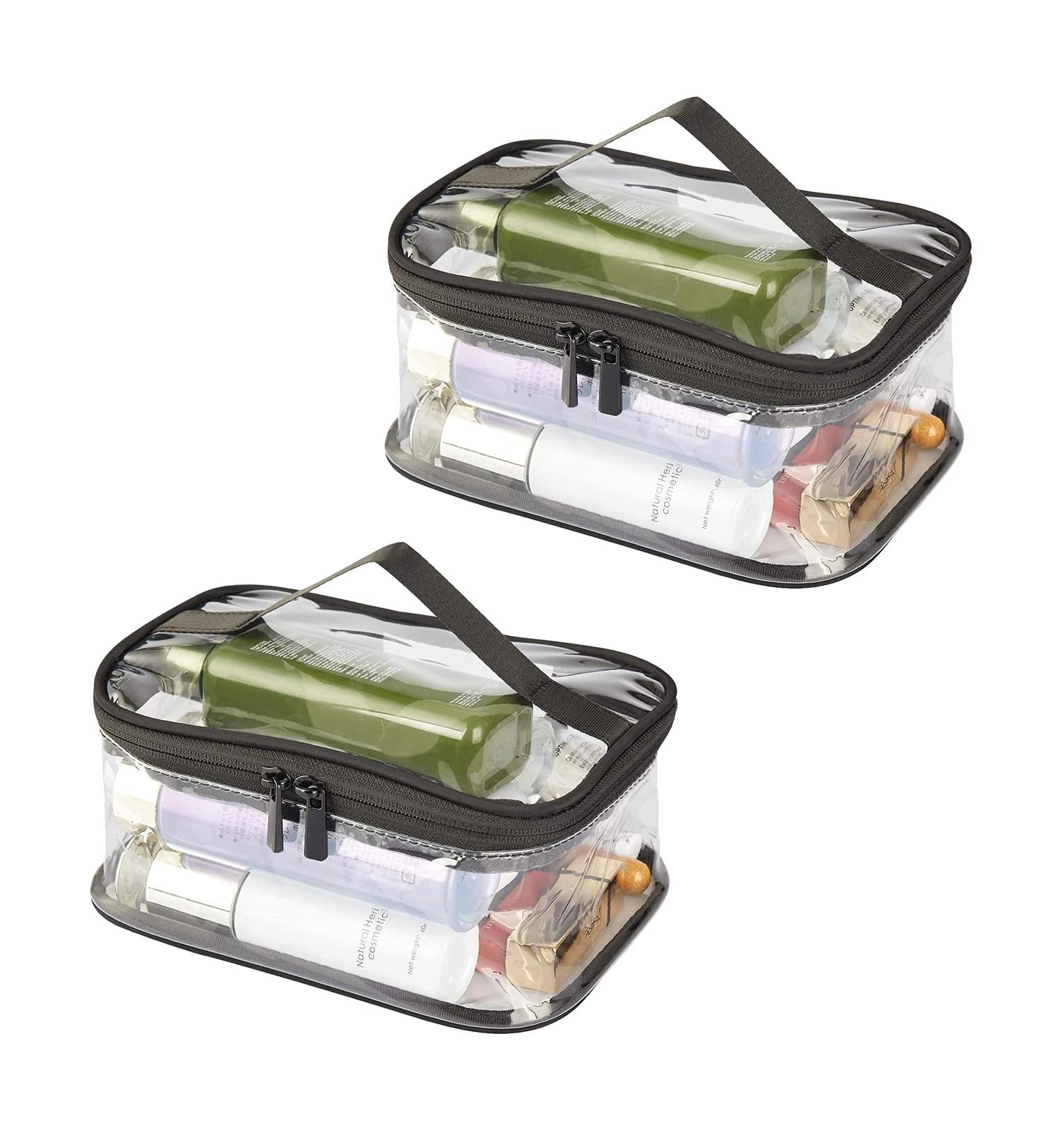 OPPLESIN Travel Toiletry Bag 2 Pack | Women's Cosmetic Makeup Storage | Black Travel Organizer - Buy Online on GoSupps.com