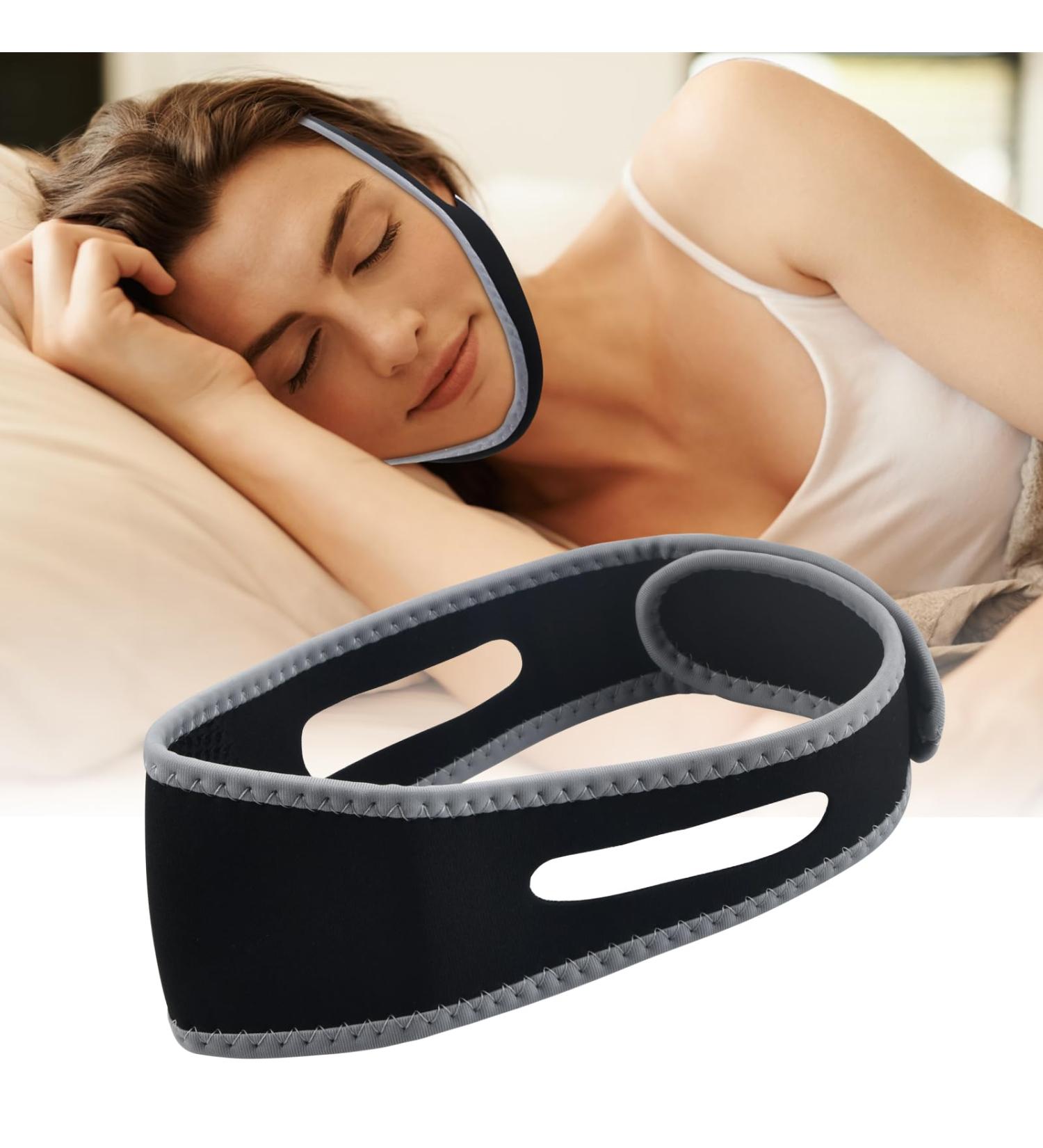 Adjustable Anti-Snoring Chin Strap - Effective Snoring Solution for Quiet Sleep | Gray Snoring Device - Buy Online on GoSupps.com
