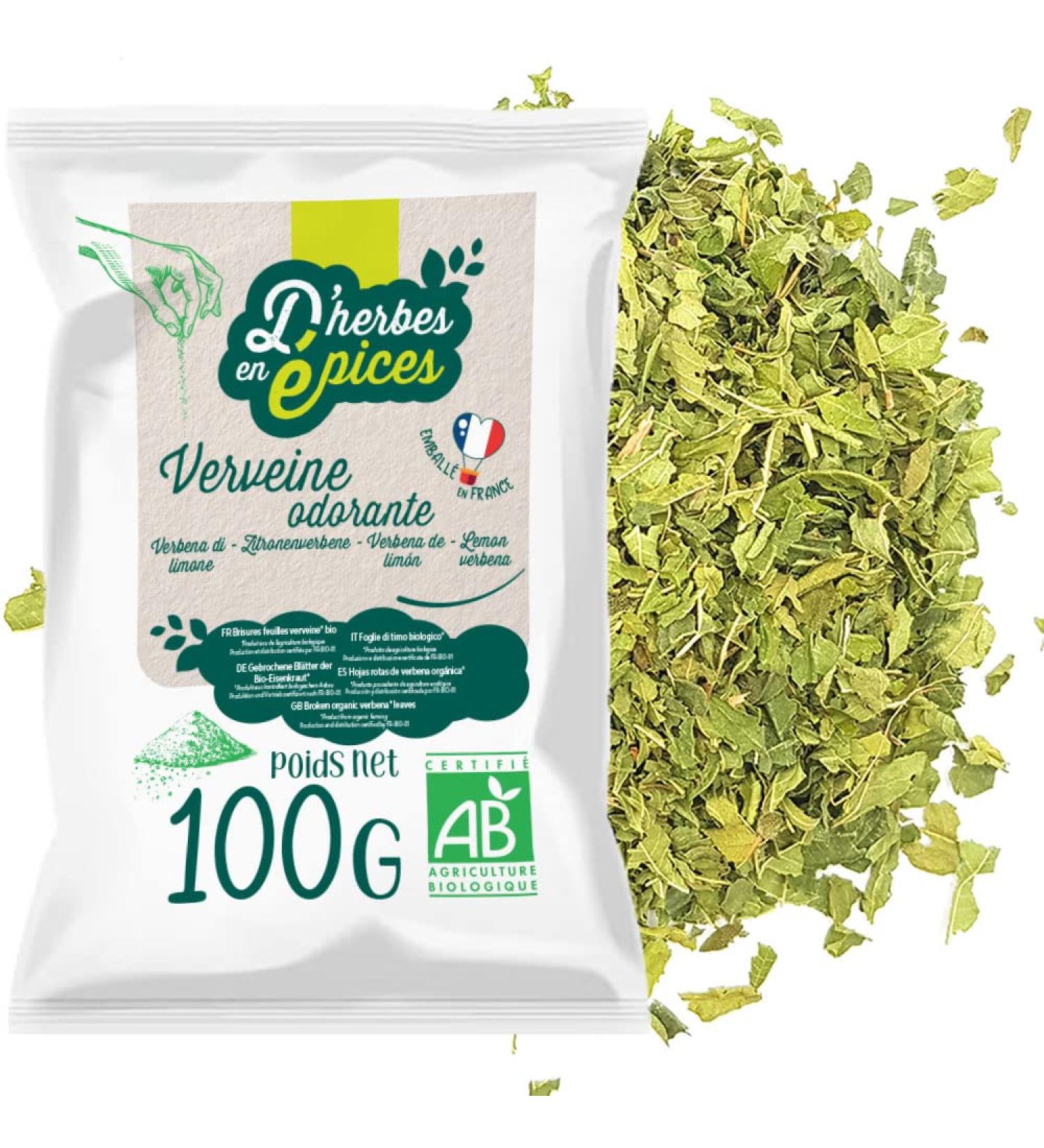 FILEANE DHERBES AND EPICES Organic Verbena Broken 100g Bulk herbal tea and infusion Certified organic - Buy Online on GoSupps.com
