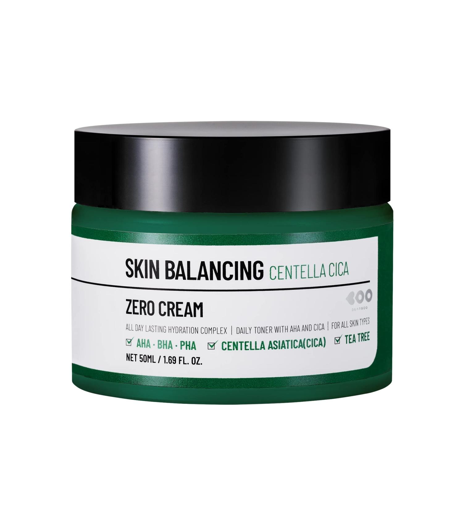 SKIN Balancing Centella Cica Zero Facial Cream 1.76 oz | AHA BHA PHA & Teatree | Soothing & Moisturizing Korean Skincare for Sensitive Skin - Buy Online on GoSupps.com