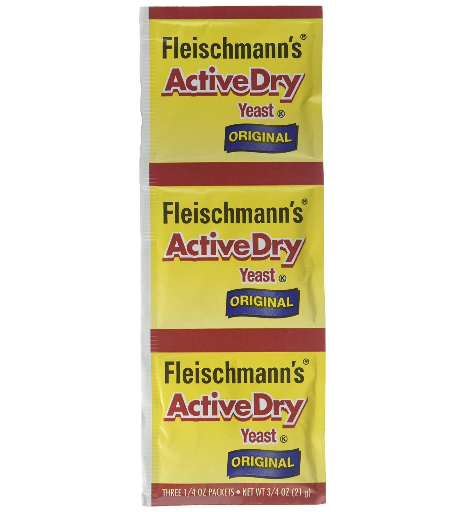 Fleischmann's Active Dry Yeast 0.25 oz - 3 Count (2 Pack) - Trusted Quality for Baking - Buy Online on GoSupps.com