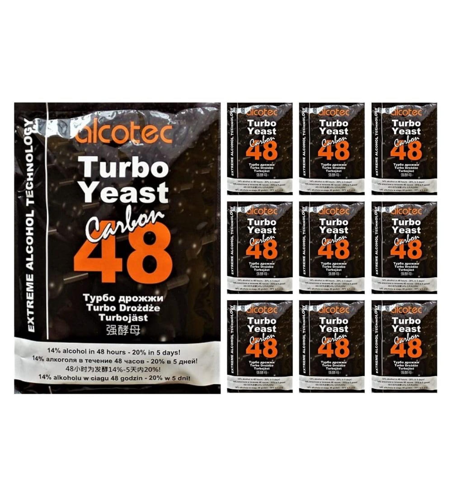 AlcoTec HUGBERT 48 Carbon Turbo 10 Pack of Distilling Yeast for Alcohol Fermentation | High-Performance Liquor Yeast - Buy Online on GoSupps.com