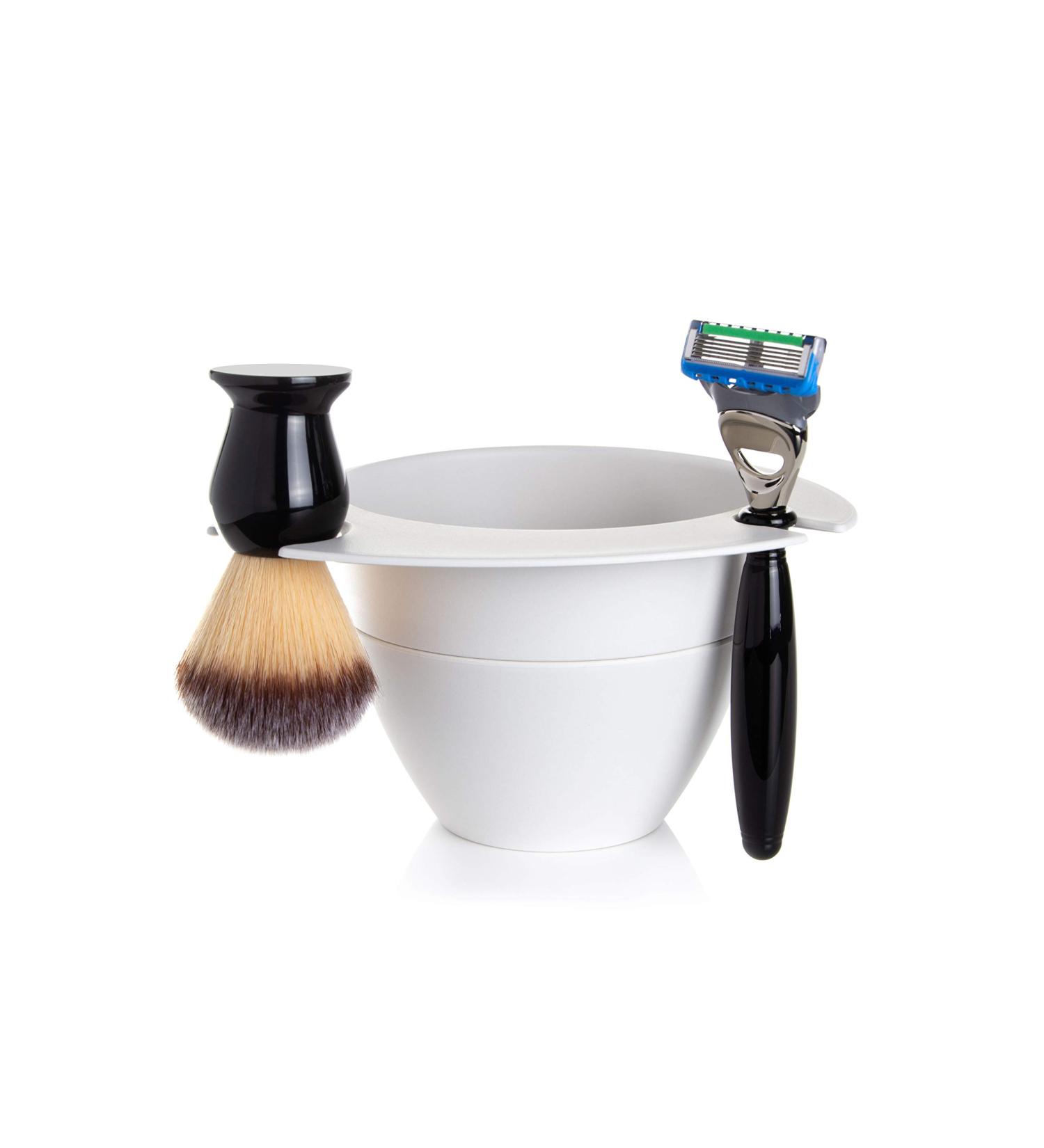 SHAVEBOWL Modular Shaving Bowl - Handcrafted in USA (White) - Buy Online on GoSupps.com