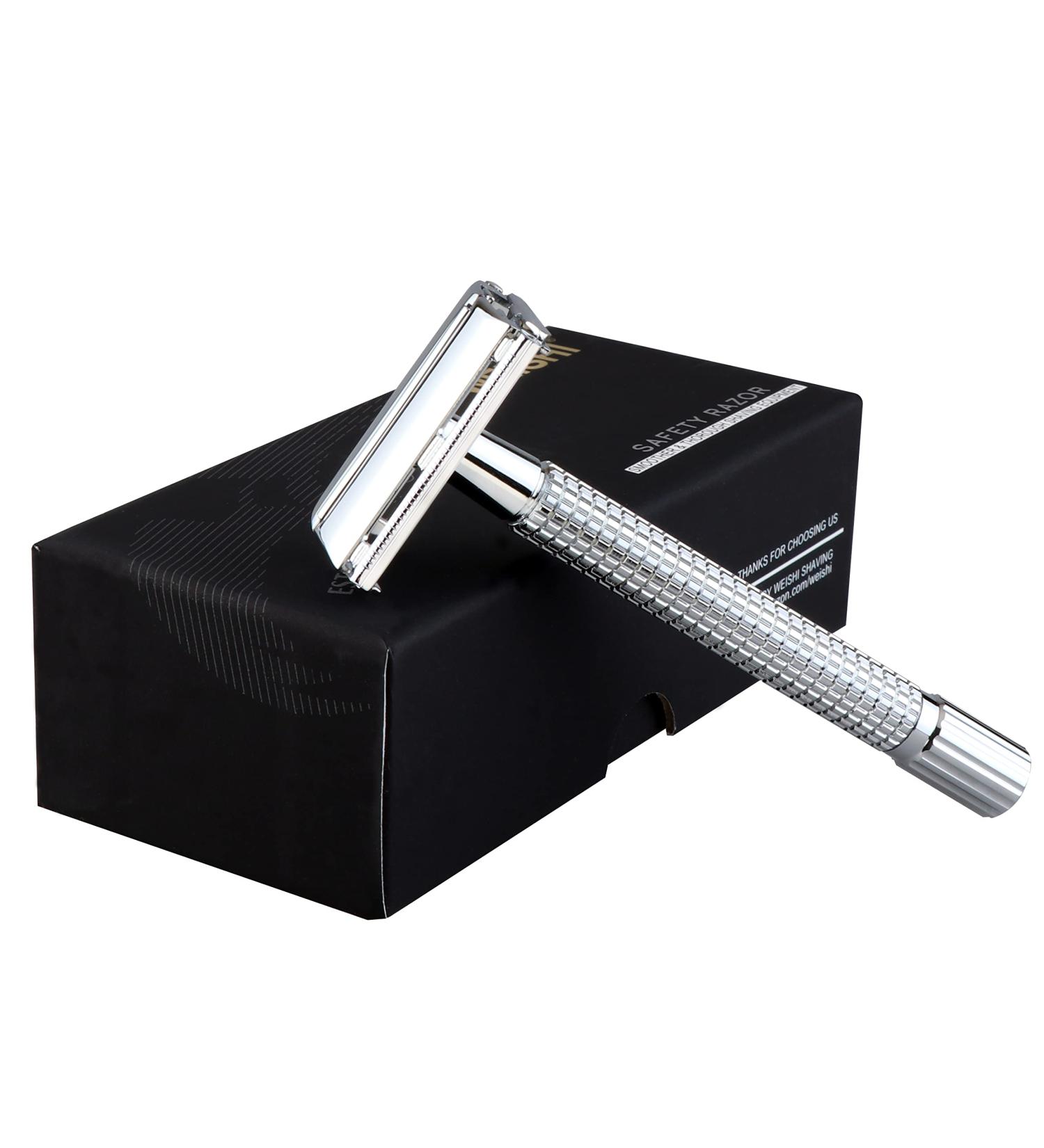Weishi Chrome Long Handle Butterfly Open Double Edge Safety Razor - Reusable Razor - Buy Online on GoSupps.com