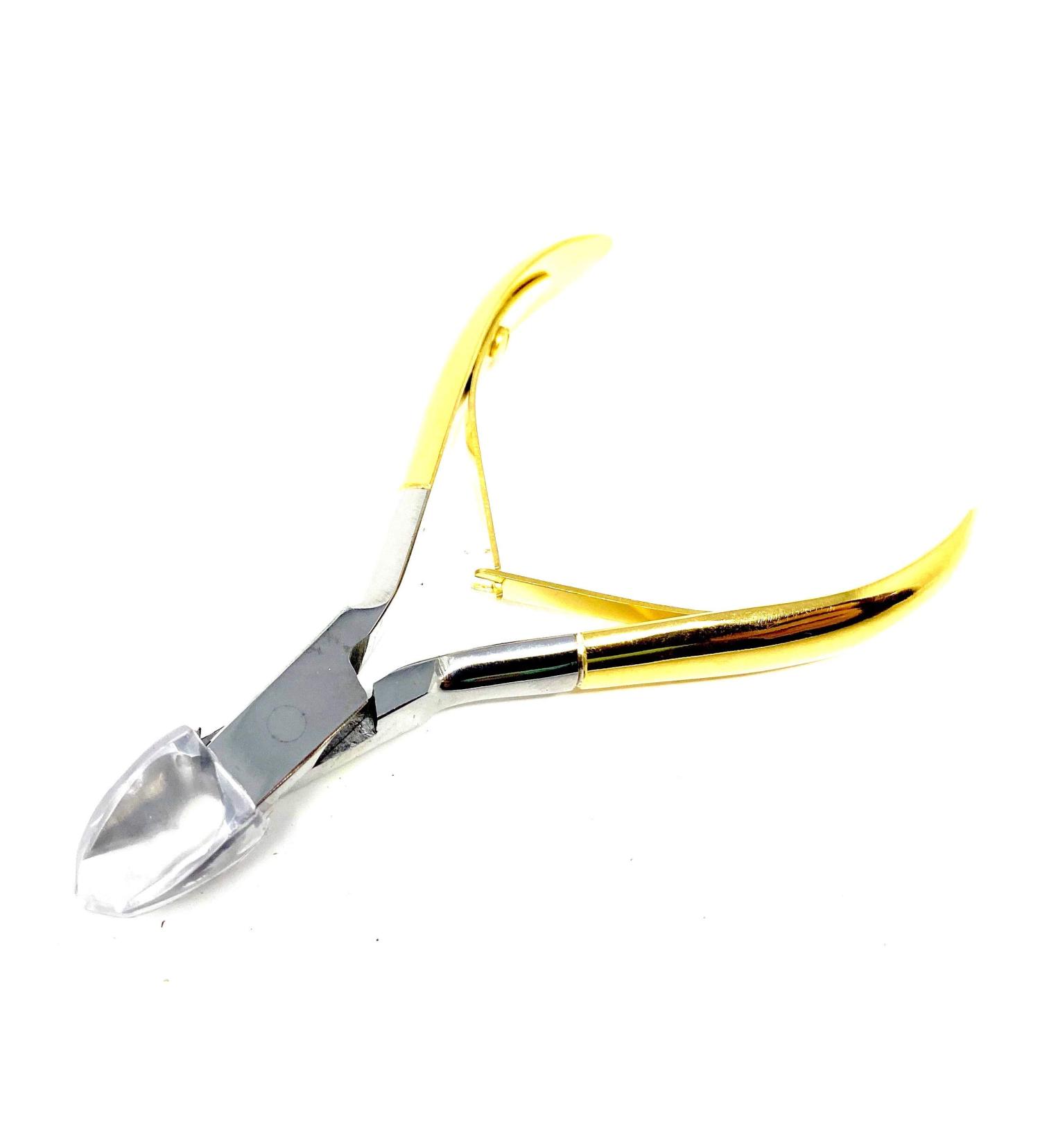 Inkgrafix Nail Nippers - Gold - Special Head - Surgical Steel Clippers Manicure Pedicure - with Feather - IG24886 - Buy Online on GoSupps.com