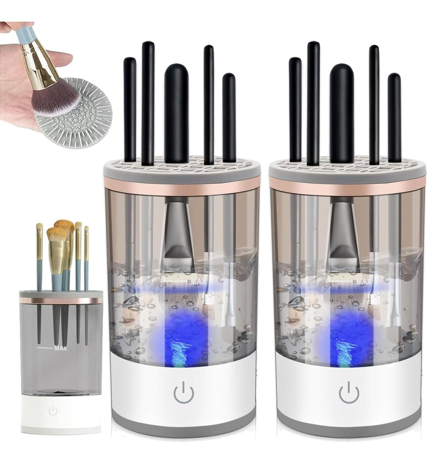 GeRRiT Electric Makeup Brush Cleaner - 2024 Automatic Spinning Cleaner for All Brush Sizes | Perfect Gift for Women & Friends - White - Buy Online on GoSupps.com