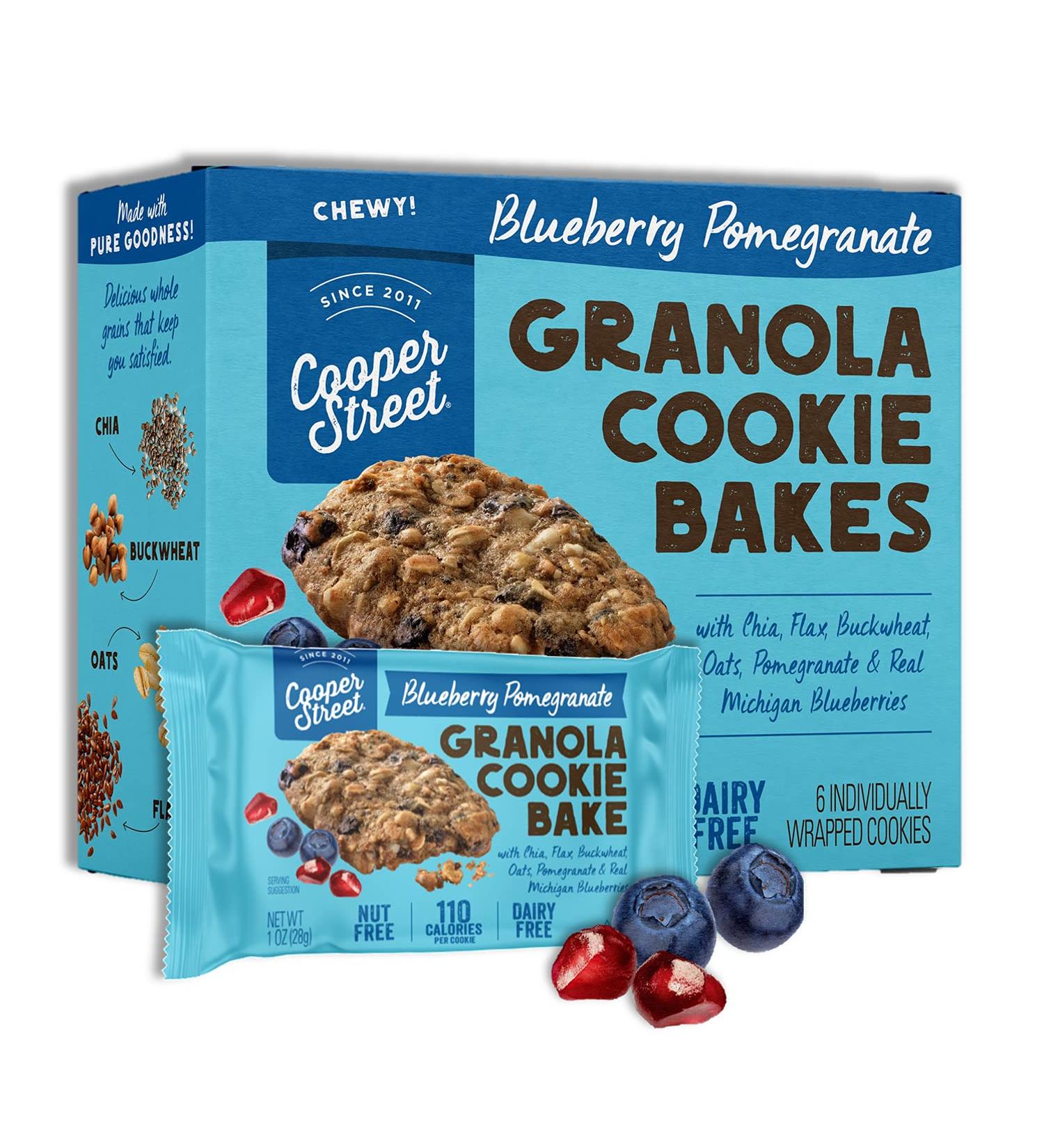 Cooper Street Cookies Chewy Granola Bakes - Blueberry Pomegranate, 12 Count - Buy Online on GoSupps.com