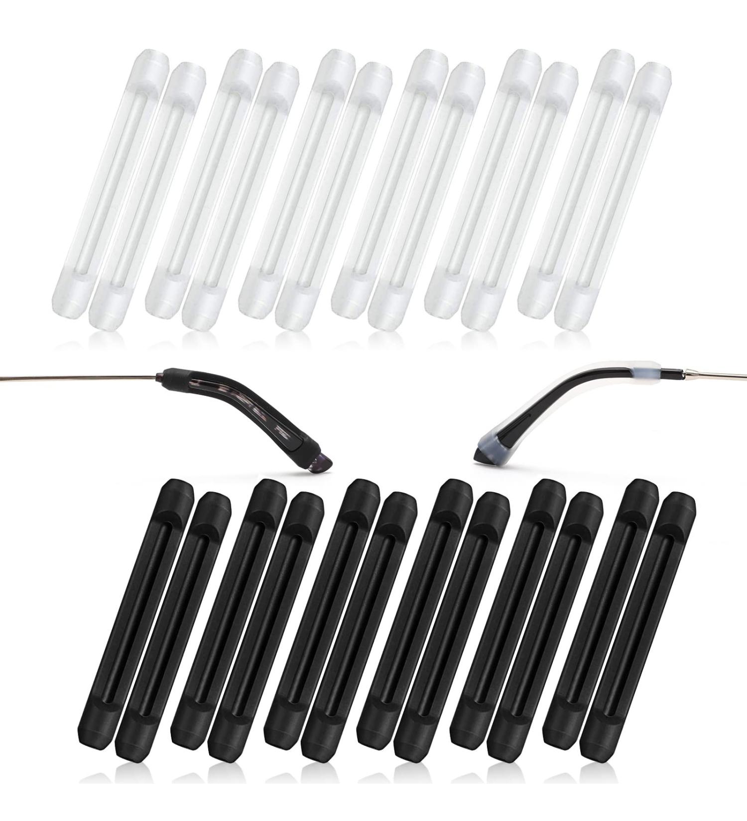 Buy Eyeglass Ear Grips | 12 Pairs of Silicone Ear Hook Cushions for Comfort & Secure Fit - Black & White Options - Buy Online on GoSupps.com