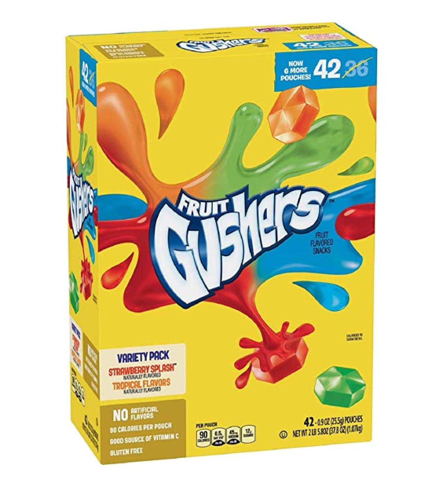 Fruit Fruit Fruit Gushers Variety Pack Strawberry Splash & Tropical (42 ct.) A1