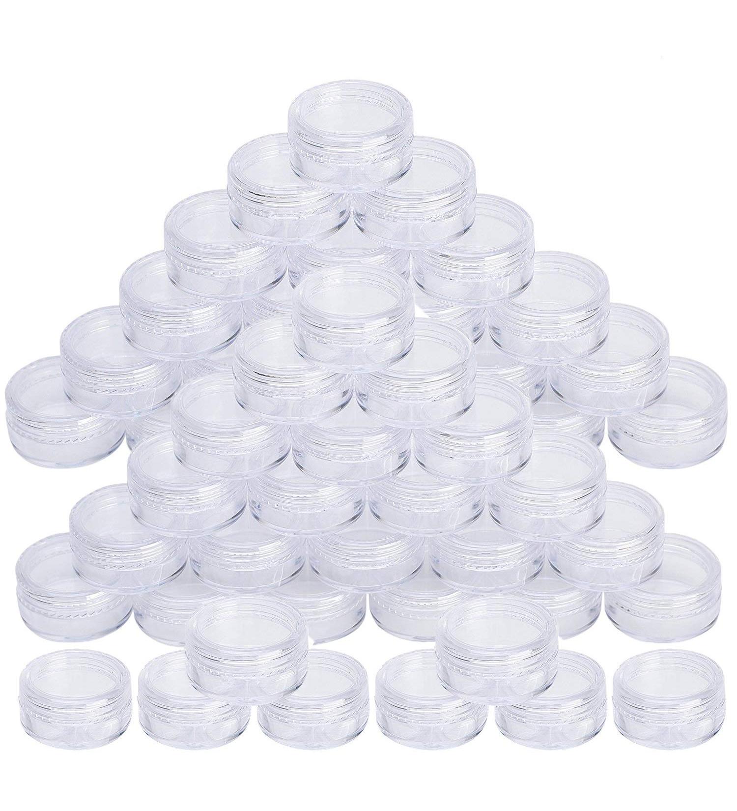 Buy Nalati 50 Pack Clear 5g/5ml Jars with Screw Lid - Perfect for Acrylic Powder Rhinestones & Nail Accessories - International Shipping Available! - Buy Online on GoSupps.com