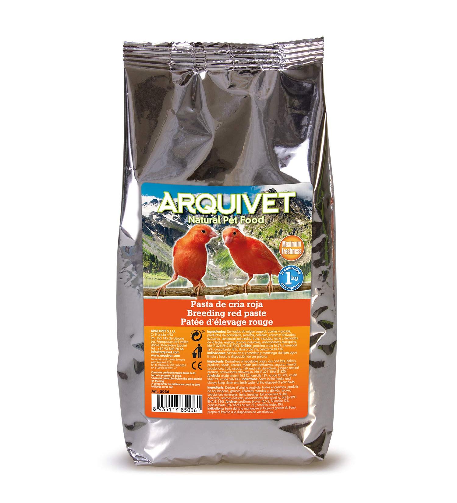 Arquivet Red Breeding Paste - Bird Food - 1 kg