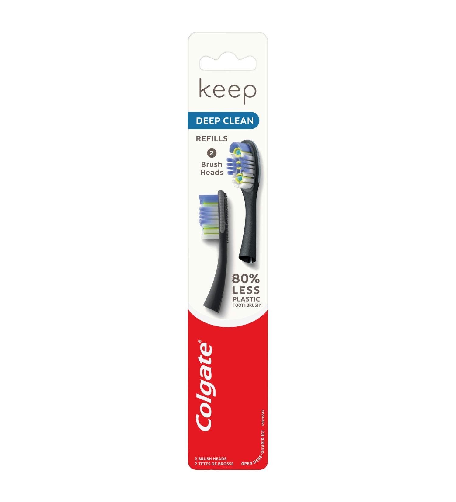 Colgate Keep Replaceable Head Toothbrush Refill - Deep Cleansing, 2 Count - Buy Online on GoSupps.com