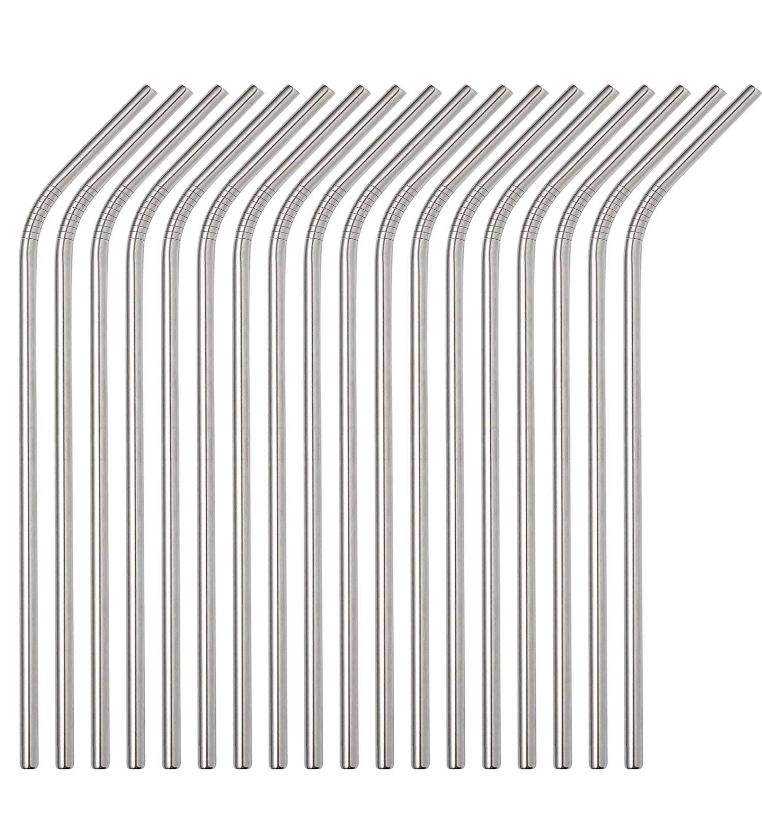 CasaNeLia Metal Straws Stainless Steel Straws 50 Pack Bulk 10.5inch Reusable Drinking Straws All Bent Straws for 20 24 30 OZ Yeti Rtic Tumblers Silver 50pc-10.5 inch all bent - Buy Online on GoSupps.com
