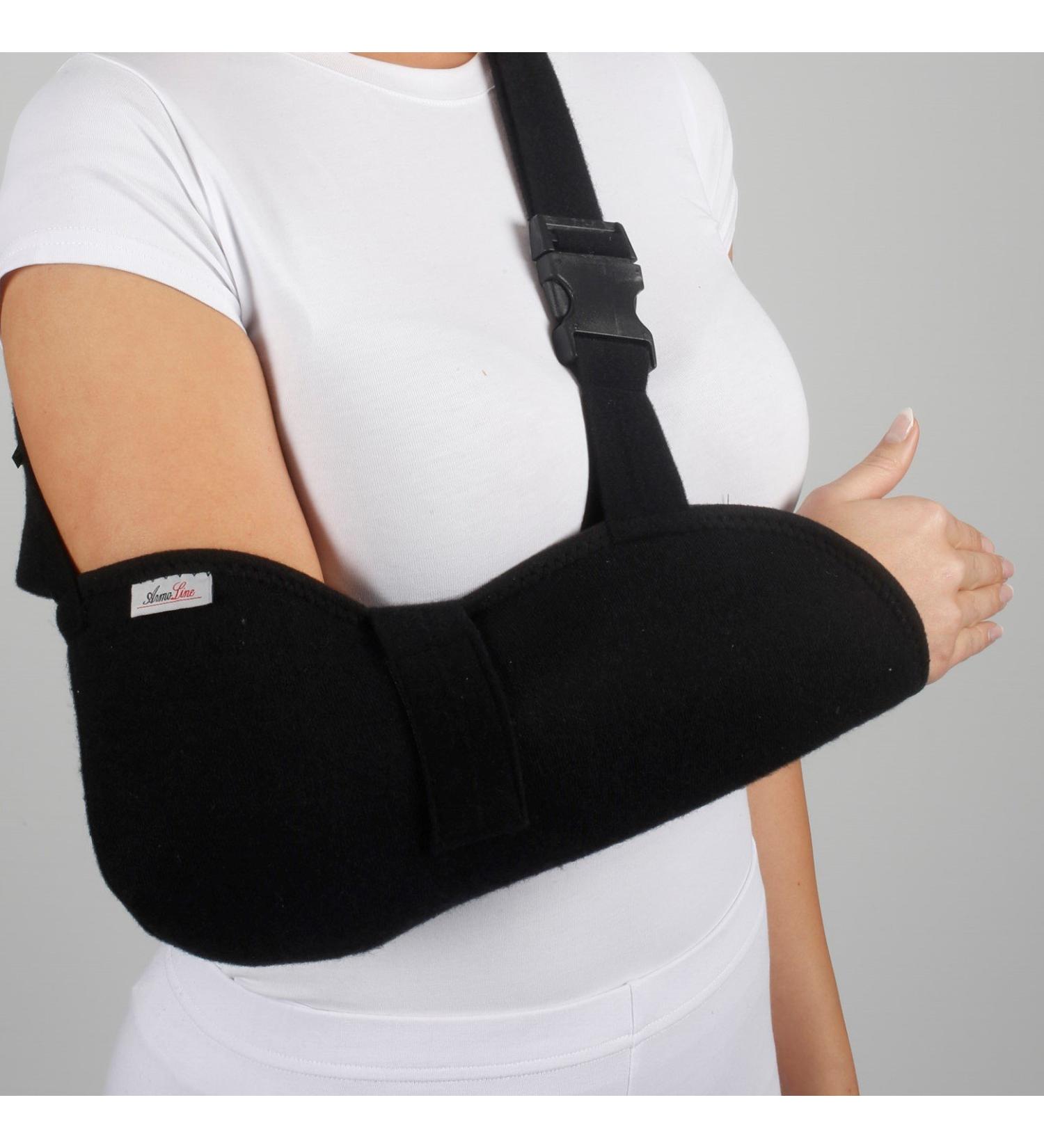 ArmoLine Deluxe XL Arm Sling - Breathable Fabric for Broken Arm - Wrist & Shoulder Immobilizer - Pack of 1 - Buy Online on GoSupps.com